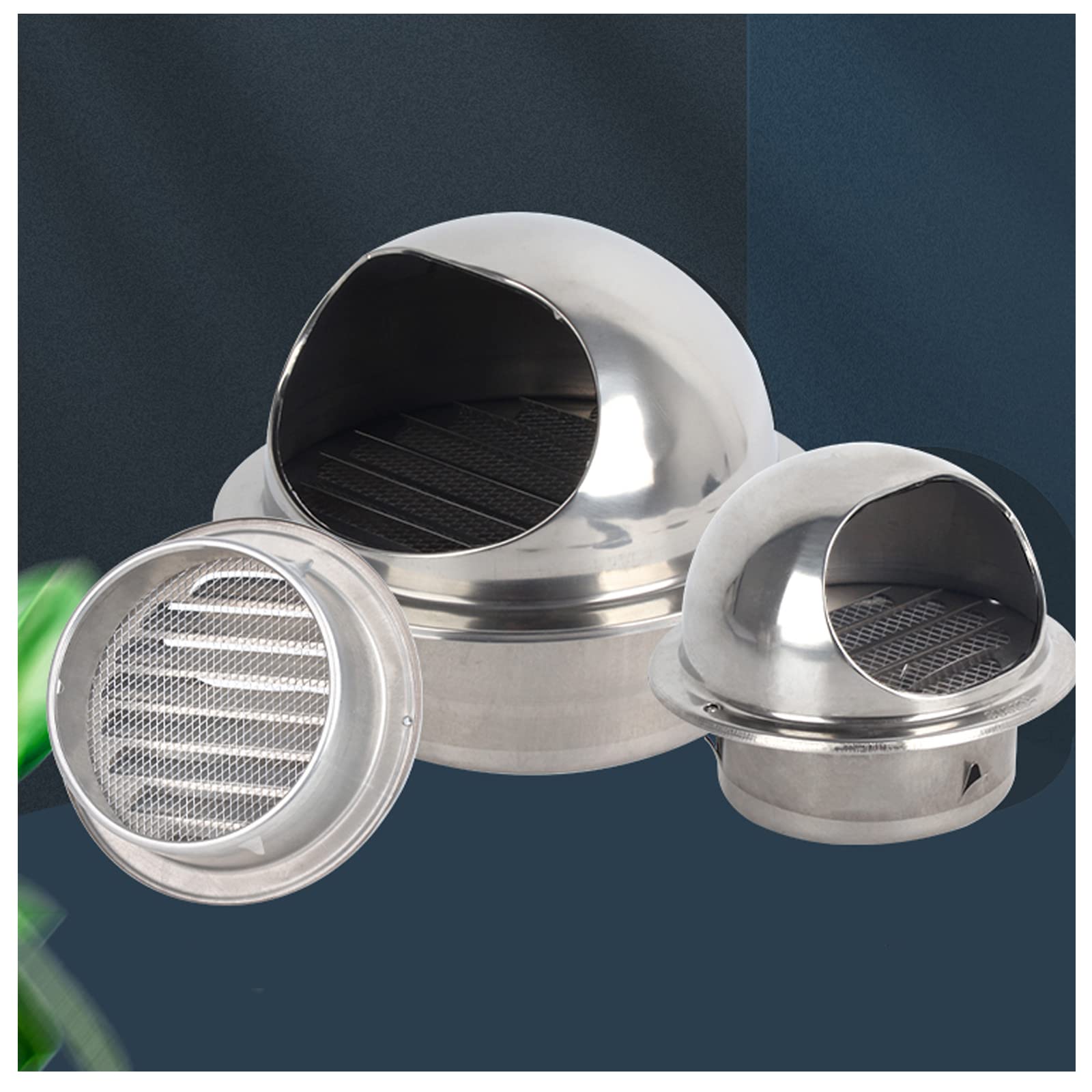 Premium 304 Stainless Steel Round Air Vent with Fine Mesh Grill - 80mm/3.15in Wall Mounted Ventilation Cover for Kitchen, Bathroom & HVAC Systems - Durable & Rustproof Circular Air Extractor