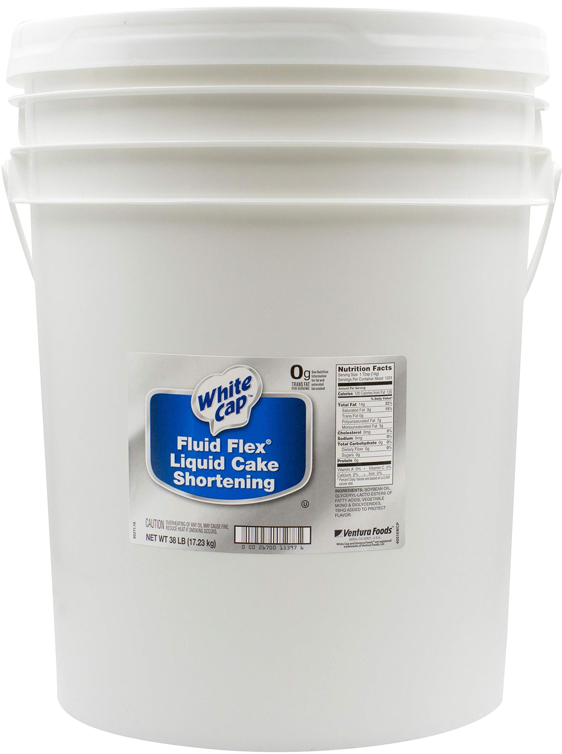 White Cap Cake Shortening Liquid - 38 Pound (1 Each) | Perfect for Baking Cakes, Cookies & Pastries | Professional & Home Baking Essential