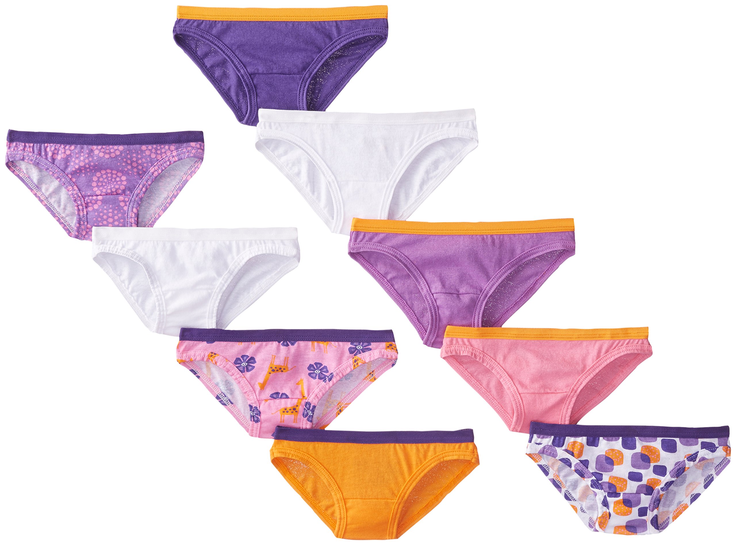 Fruit of the Loom Little Girls' Assorted Bikini Underwear - 9 Pack Cotton Briefs for Toddlers & Kids - Perfect for Swimming, Beach & Playtime