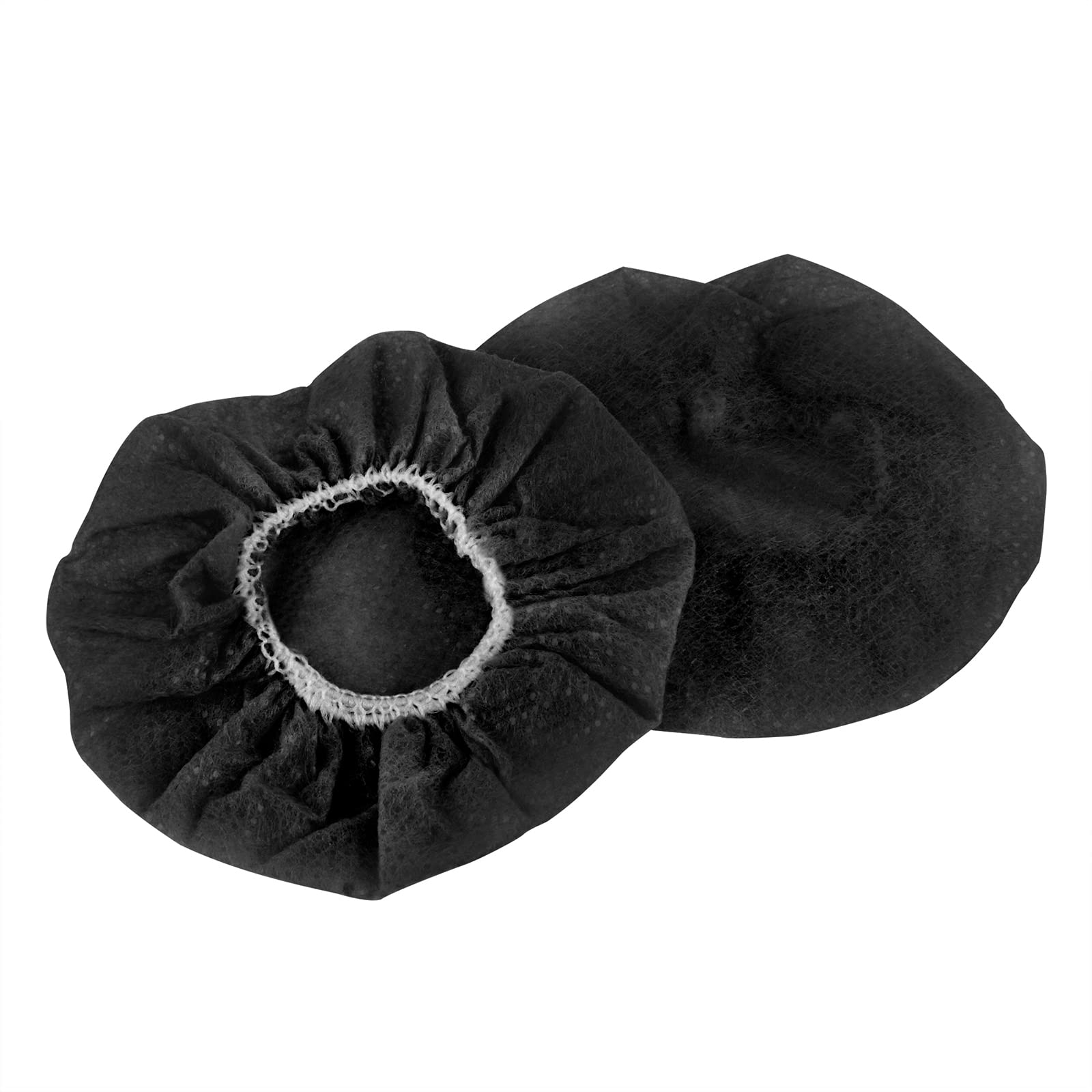 Geekria 100 Pairs Disposable Headphone Ear Covers for Small Call Center Headsets - Stretchable Sanitary Ear Pads, Hygienic Earcup Protectors (XS/Black) - Perfect for Call Centers, Offices & Shared Workspaces