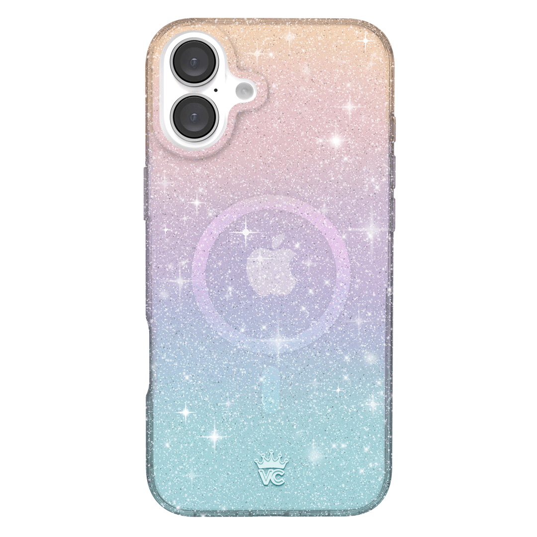 Ombre Stardust Glitter iPhone Case - Sparkling Protective Cover for iPhone 13/14/15 - Trendy Fashion Accessory for Women & Girls - Perfect for Parties, Daily Use & Gift Giving