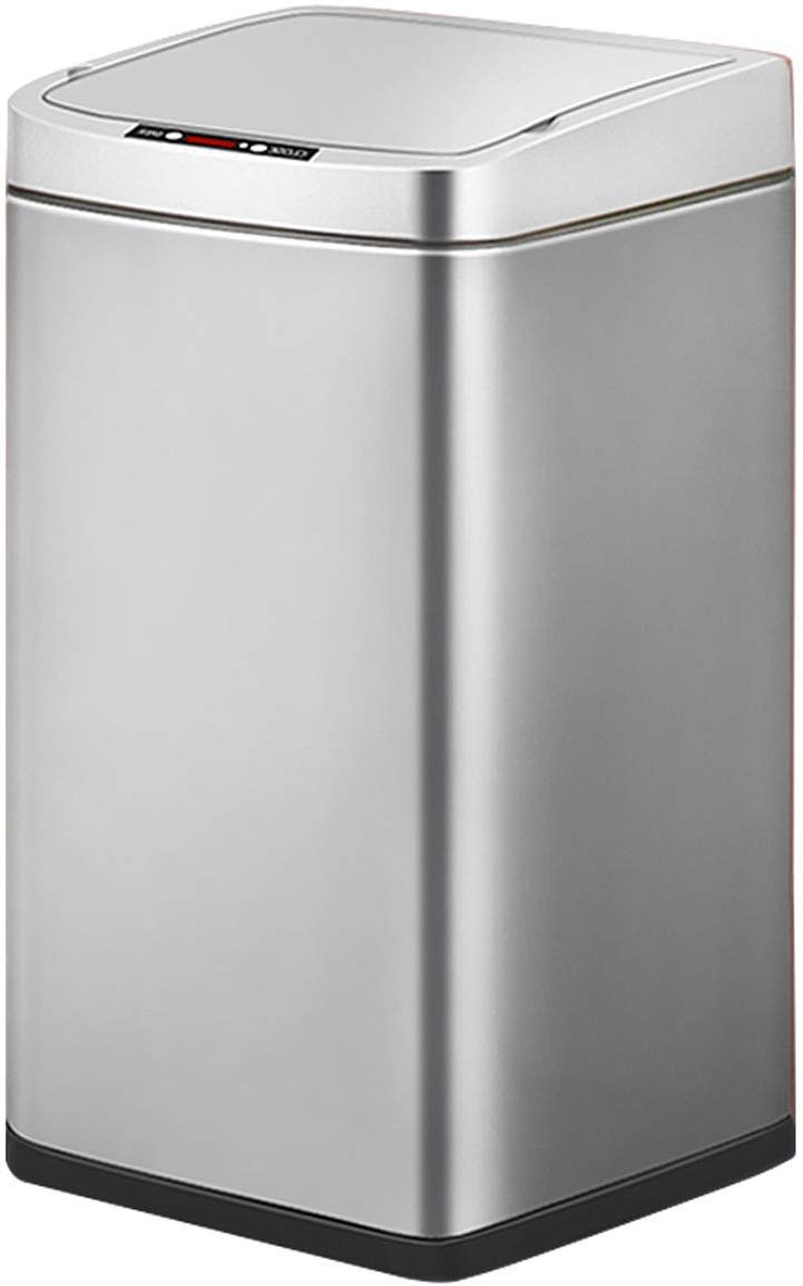 BYCDD Smart Induction Trash Can - Automatic Motion Sensor Stainless Steel Garbage Bin with Hands-Free Operation, Perfect for Kitchen, Bathroom, Office & Home Use
