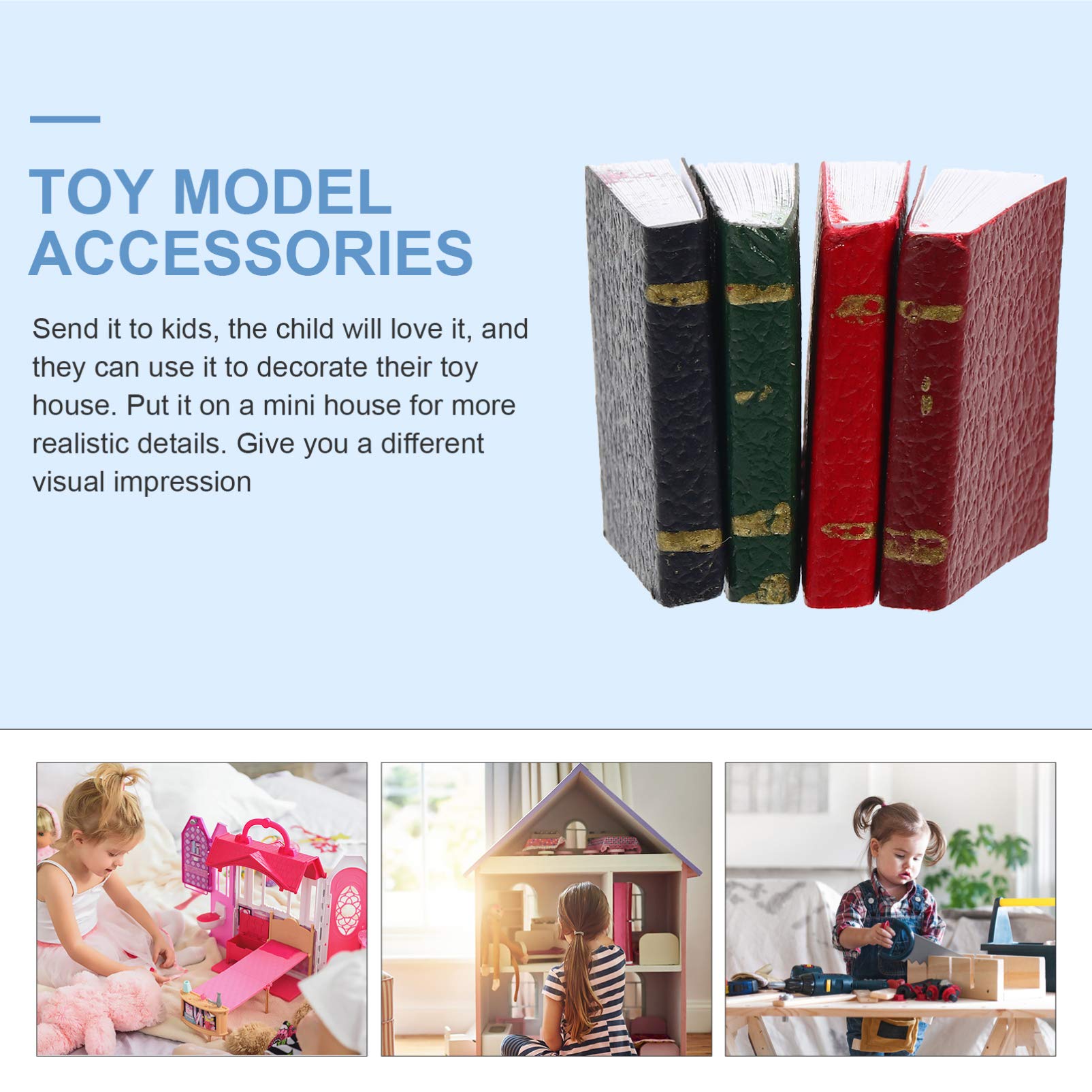 12pcs Miniature Dollhouse Books - Rustic Dining Room Table Decor, Coffee Table Books, Modern Home Ornaments for Dollhouse, Bookshelf & DIY Crafts | Perfect for Miniature Scenes, Fairy Gardens & DIY Projects