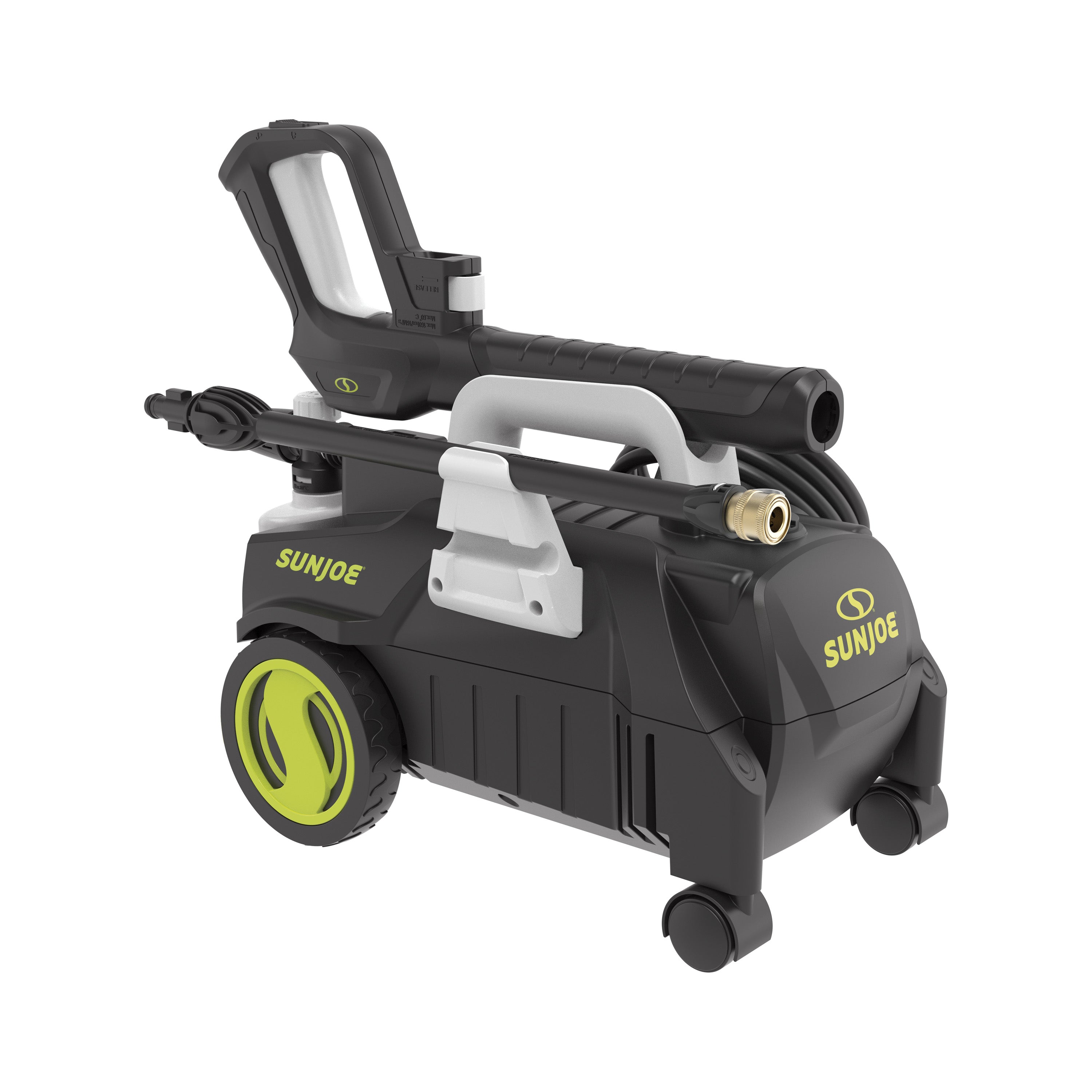 Sun Joe SPX3160P SJG 11 Amp Electric Pressure Washer with Brush Set & Accessories - Ultra Portable with 360° Rotating Wheels - Perfect for Home Cleaning, Driveway Washing, and Outdoor Maintenance