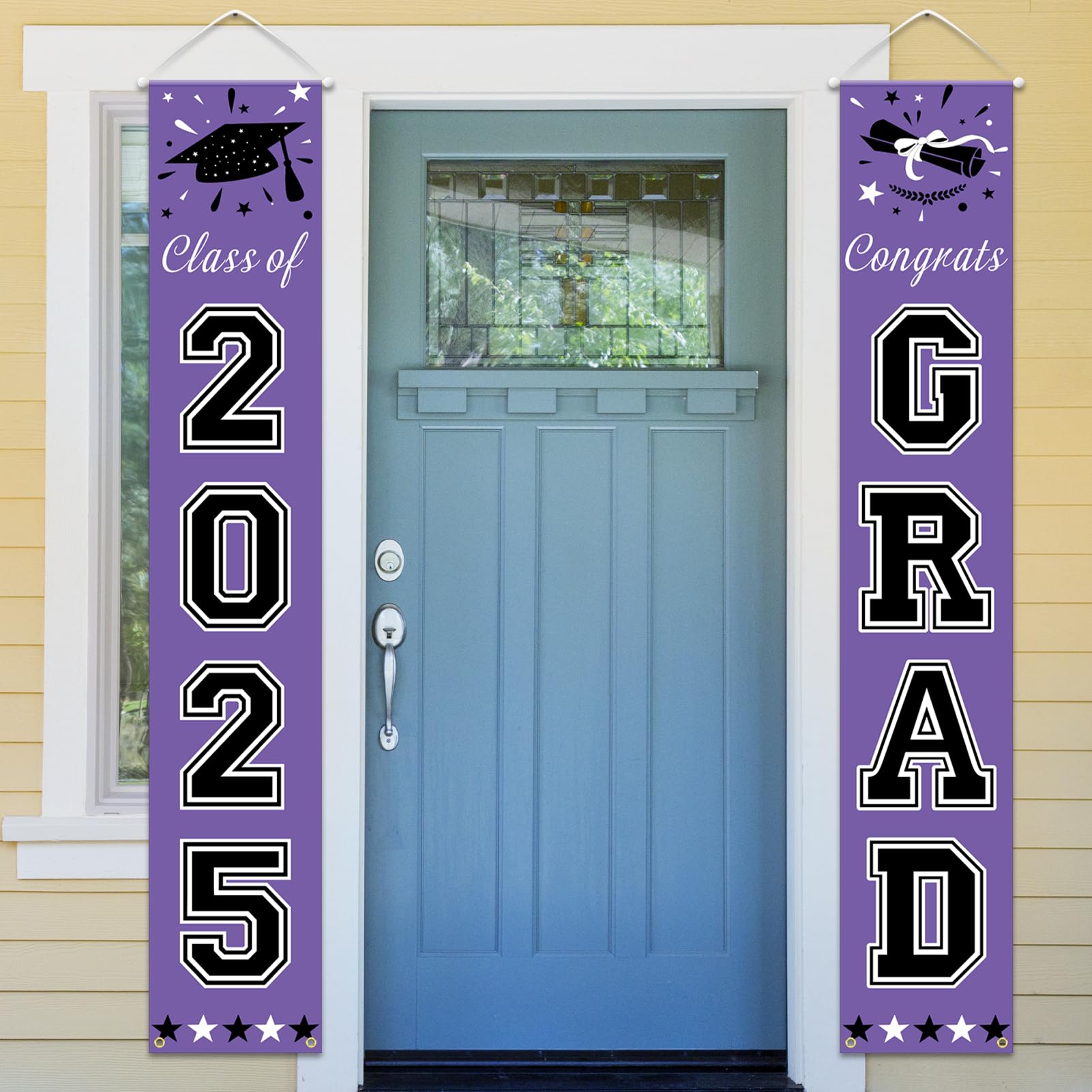 DAZONGE 2025 Graduation Party Decorations - Purple Graduation Banners & Party Supplies for Class of 2025 - School Graduation Decor for High School, College & University - Perfect for Graduation Ceremonies, Parties & Photo Backdrops