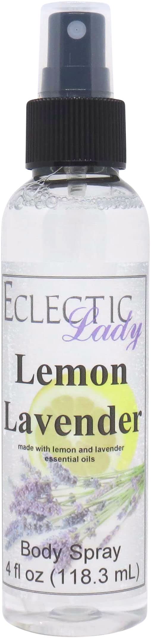 Lemon Lavender Essential Oil Body Spray - 4oz Natural Perfume for Women & Men | Long Lasting Light Fragrance, Gentle Cologne Mist | Perfect for Aromatherapy, Relaxation & Daily Freshness