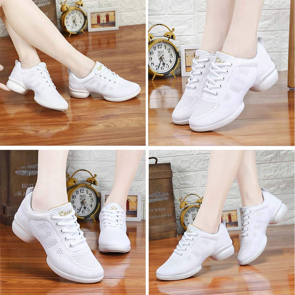CERYTHRINA Women's Jazz Dance Shoes - Lace-Up Sneakers for Modern & Platform Dance - Comfortable Walking & Performance Shoes for Jazz, Ballet, and Dance Classes