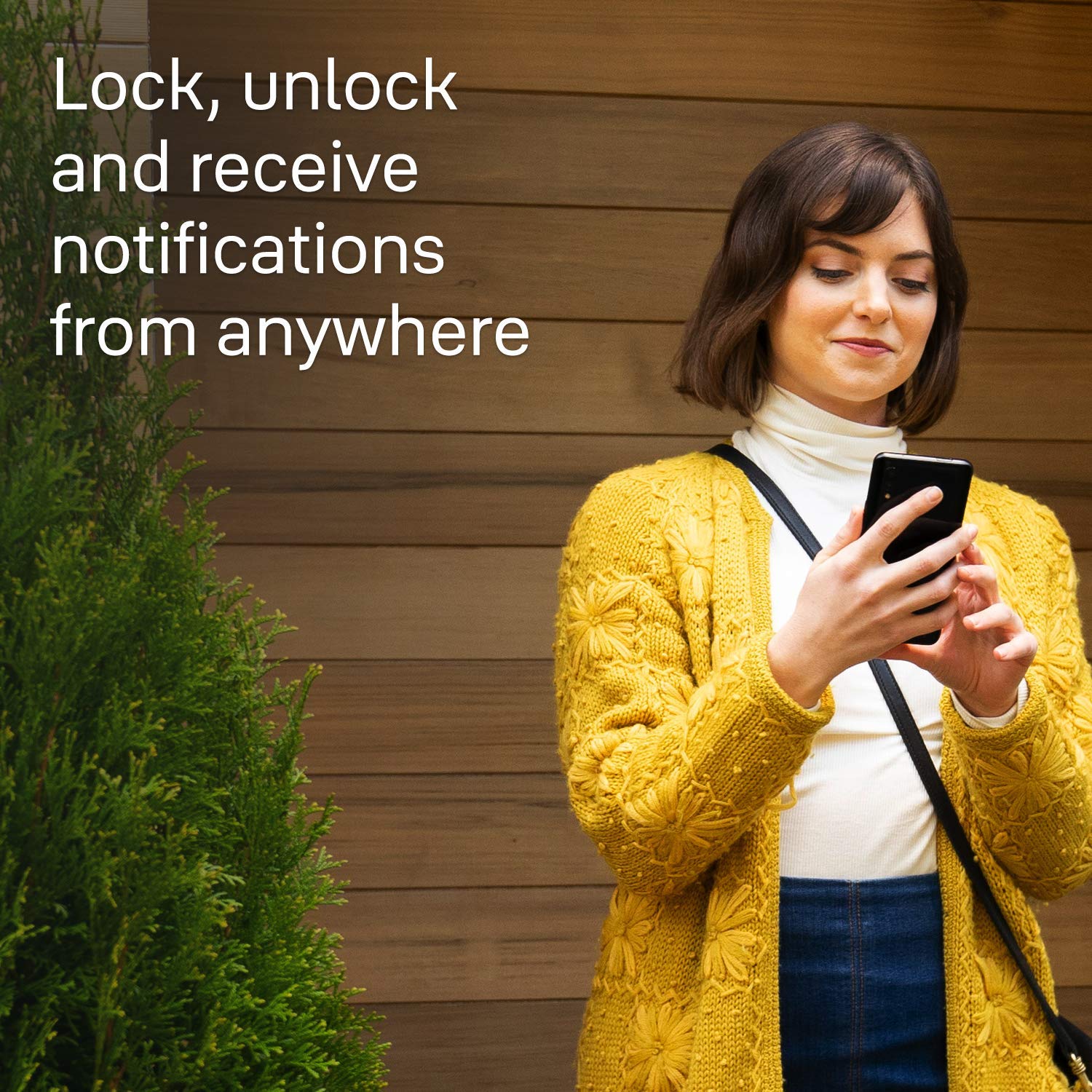 Yale Smart Wi-Fi Delivery Box – Secure Package & Food Delivery Lockbox with Weatherproof Design, Compatible with Yale Access App & Alexa, Carbon Brown Medium – Ideal for Porch, Front Door & Apartment Package Protection