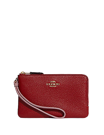 **Coach Double Corner Zip Wallet - Colorblock Design for Women | Stylish & Secure Card Holder for Everyday Use, Travel & Gifts**