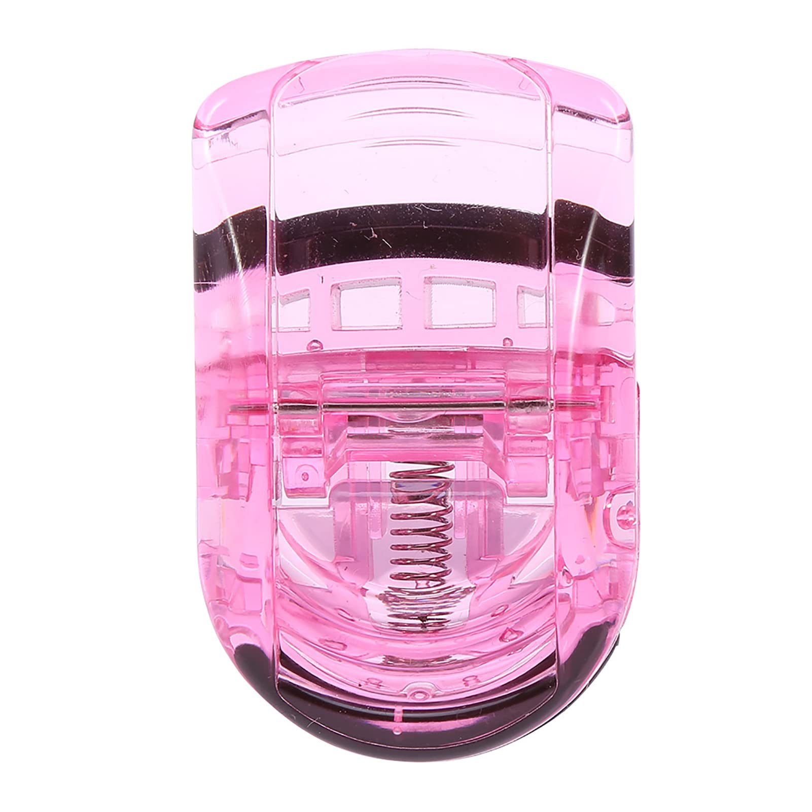 Mini Portable Eyelash Curler Clip - Rubber Pad Eyelash Curler for Perfect Curls, Pink Makeup Tool for Home & Travel Use