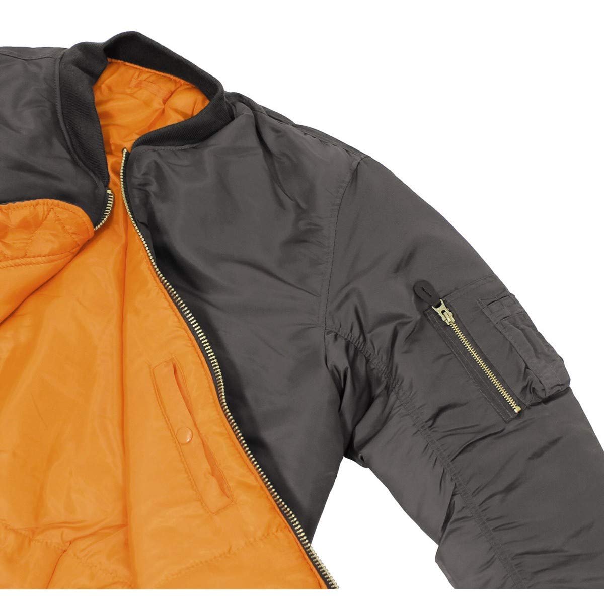 US MA1 Flight Jacket Urban Gray - Classic Military Bomber Jacket for Men & Women | Perfect for Urban Streetwear, Outdoor Adventures & Cold Weather Protection