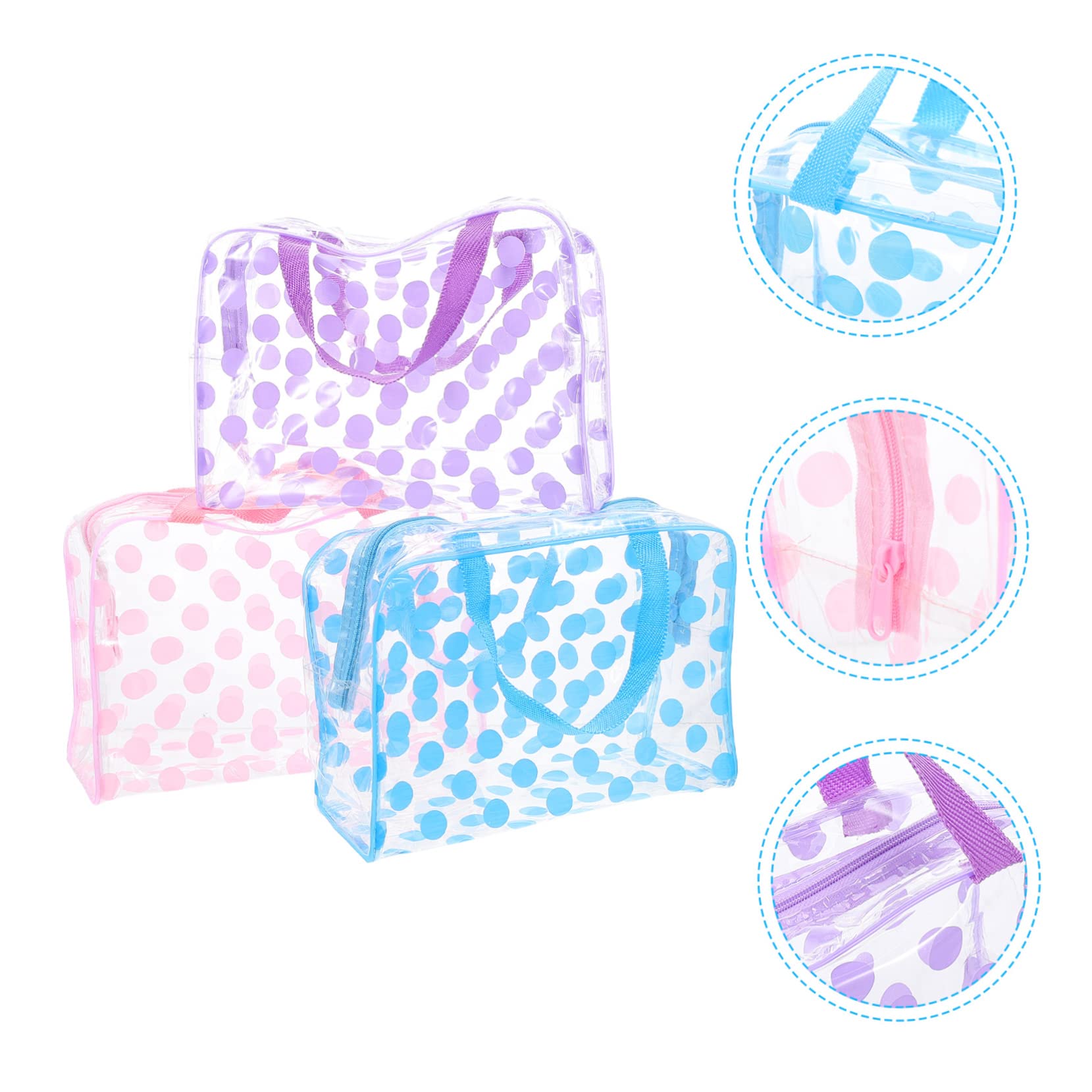 Beatifufu Large Nylon PVC Toiletry Bag - Waterproof Travel Cosmetic Organizer with Zipper Closure - Perfect for Women's Makeup, Shampoo & Bath Essentials (Ideal for Vacation, Gym & Business Trips)