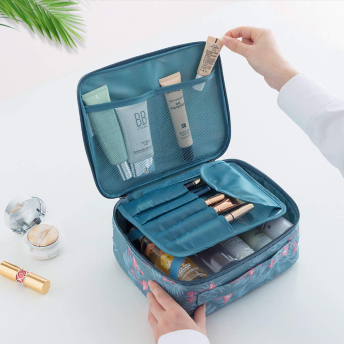 Travel Toiletry Bag for Women & Men - Cosmetic Organizer for Makeup Brushes | Style B
