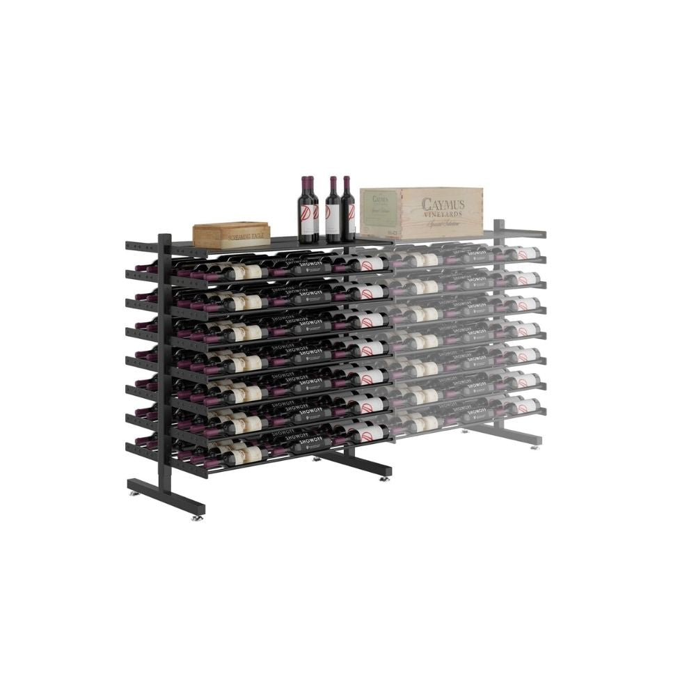 Evolution 126 Bottle Wine Rack Shelf - Expandable Island Display for Kitchen, Bar, or Cellar Storage - Perfect for Wine Enthusiasts and Entertaining