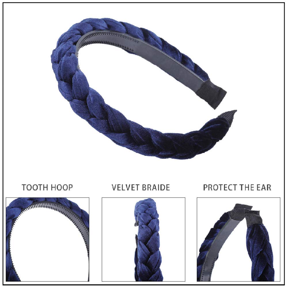 **Shiny Woven Hairbands for Girls - Fashionable Braided Headbands & Hair Hoops - Perfect for School, Parties, and Everyday Wear**