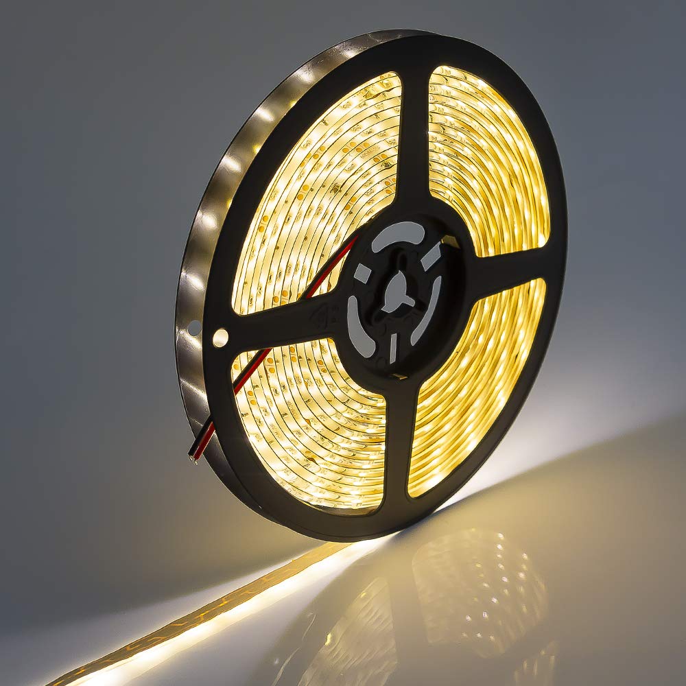 16.4ft LED Strip Lights 300 LEDs - Flexible RGB Tape Lights for Home, Kitchen, Bedroom, Bar - Warm White | Indoor Decoration & Accent Lighting (Power Supply Not Included)