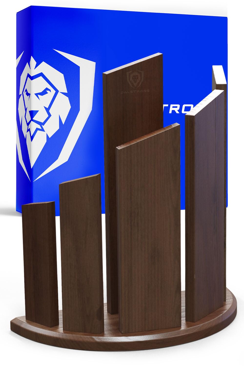 Dalstrong Magnetic Knife Block - Premium Double-Sided Walnut Knife Holder for 12-Piece Knife Set - 'Dragon Spire' Professional Kitchen Display Stand - Perfect for Home Chefs & Cooking Enthusiasts - Ideal for Kitchen Countertop Organization & Knife Storage