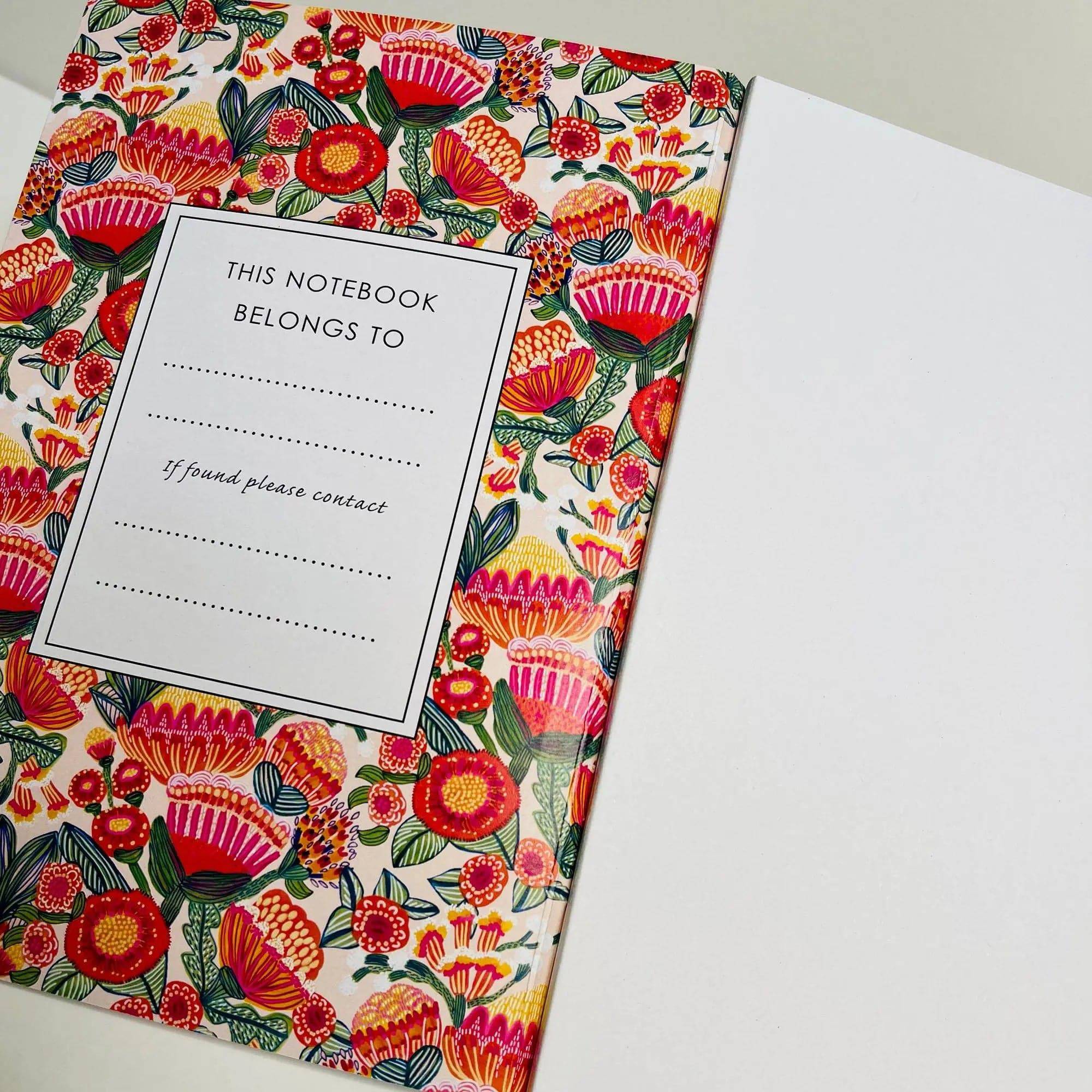 Aussie Native Flora A5 Notebook Set - 3-Pack Lined Journal for Writing, Sketching & Note Taking - Perfect for School, Office & Travel - Eco-Friendly Paper, Durable Cover