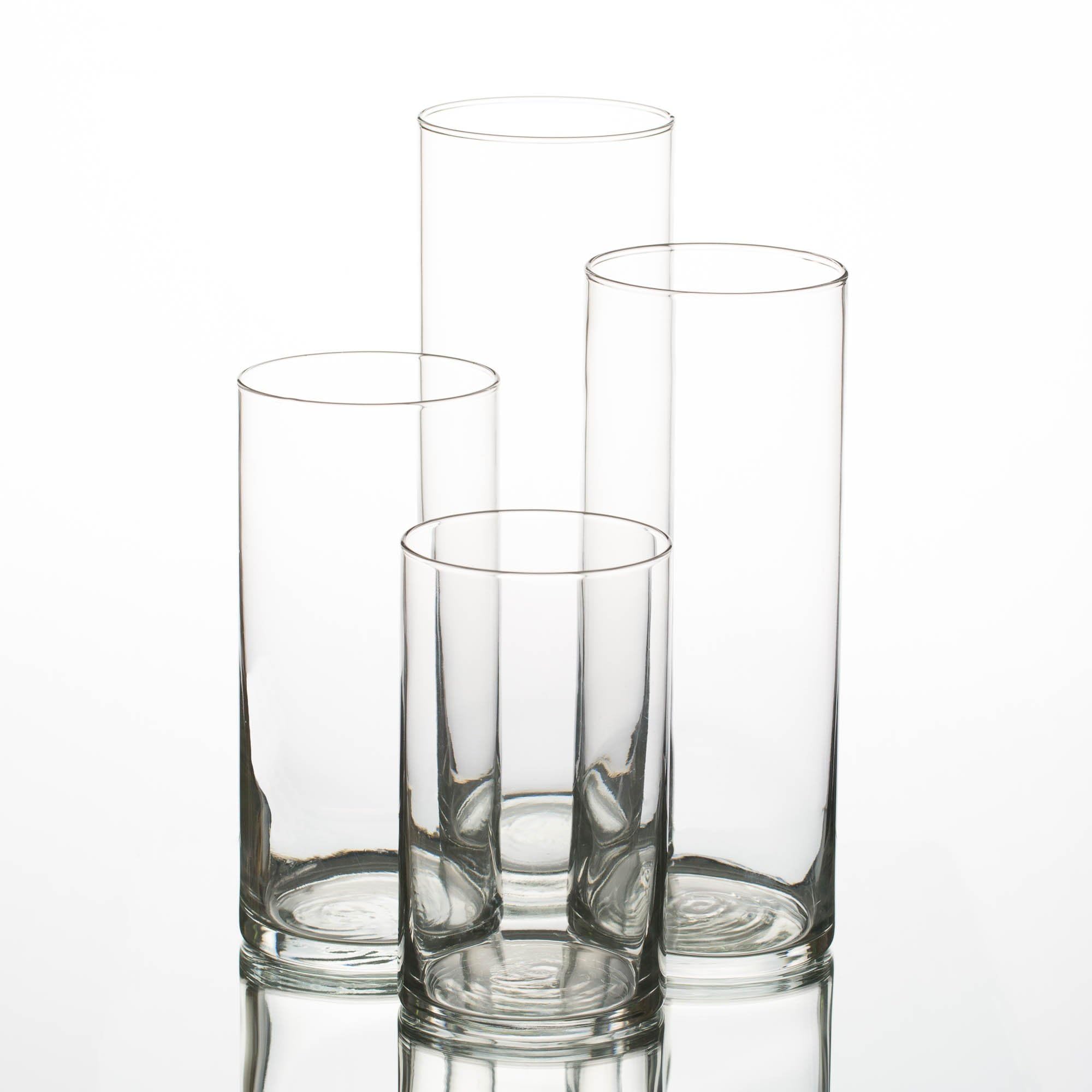 48-Pack Eastland® Glass Cylinder Vases with 48 Light Blue Richland Floating Candles (3 Inch) - Perfect for Wedding Centerpieces, Table Decorations & Romantic Ambiance