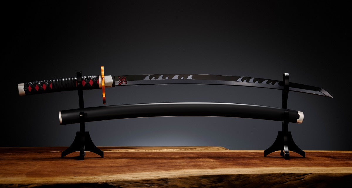 Bandai Proplica Demon Slayer: Kimetsu no Yaiba Tanjiro Kamado Nichirin Sword with Kyojuro Rengoku's Sword Guard - Anime Collectible Replica for Cosplay, Display, and Gift Giving