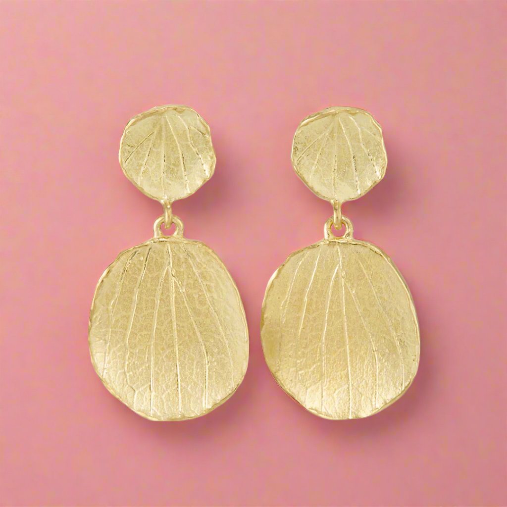 Hydrangea Petal Drop Earrings for Women - Dainty Floral Dangle Earrings - Handmade Silver Plated Jewelry - Perfect for Weddings, Parties & Everyday Wear