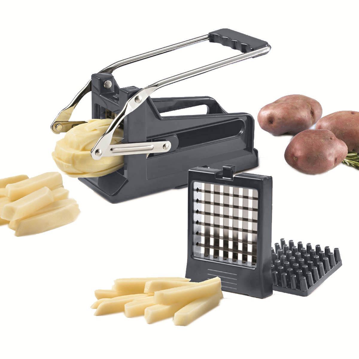 STARFRIT 80464 French Fry Cutter with 2 Stainless Steel Blades - Perfect for Home Kitchen, Restaurants & Fast Food Prep