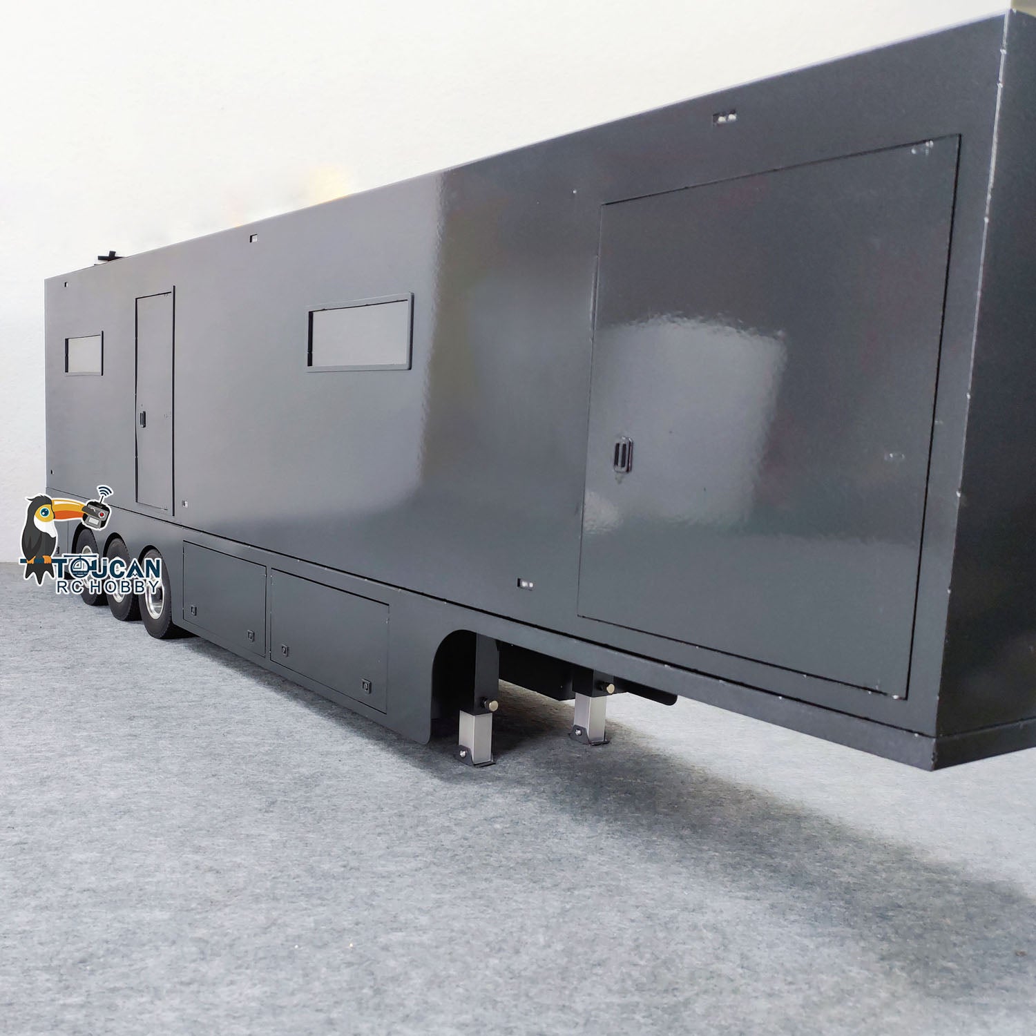 2in1 1:14 Scale Metal 3 Axle RC Semi Trailer Truck with Electric Lifting Legs - Compatible with RC Tractor & Radio Control Cars - Perfect for Hobbyists & Model Collectors - Great for Racing, Off-Roading & Display Scenes
