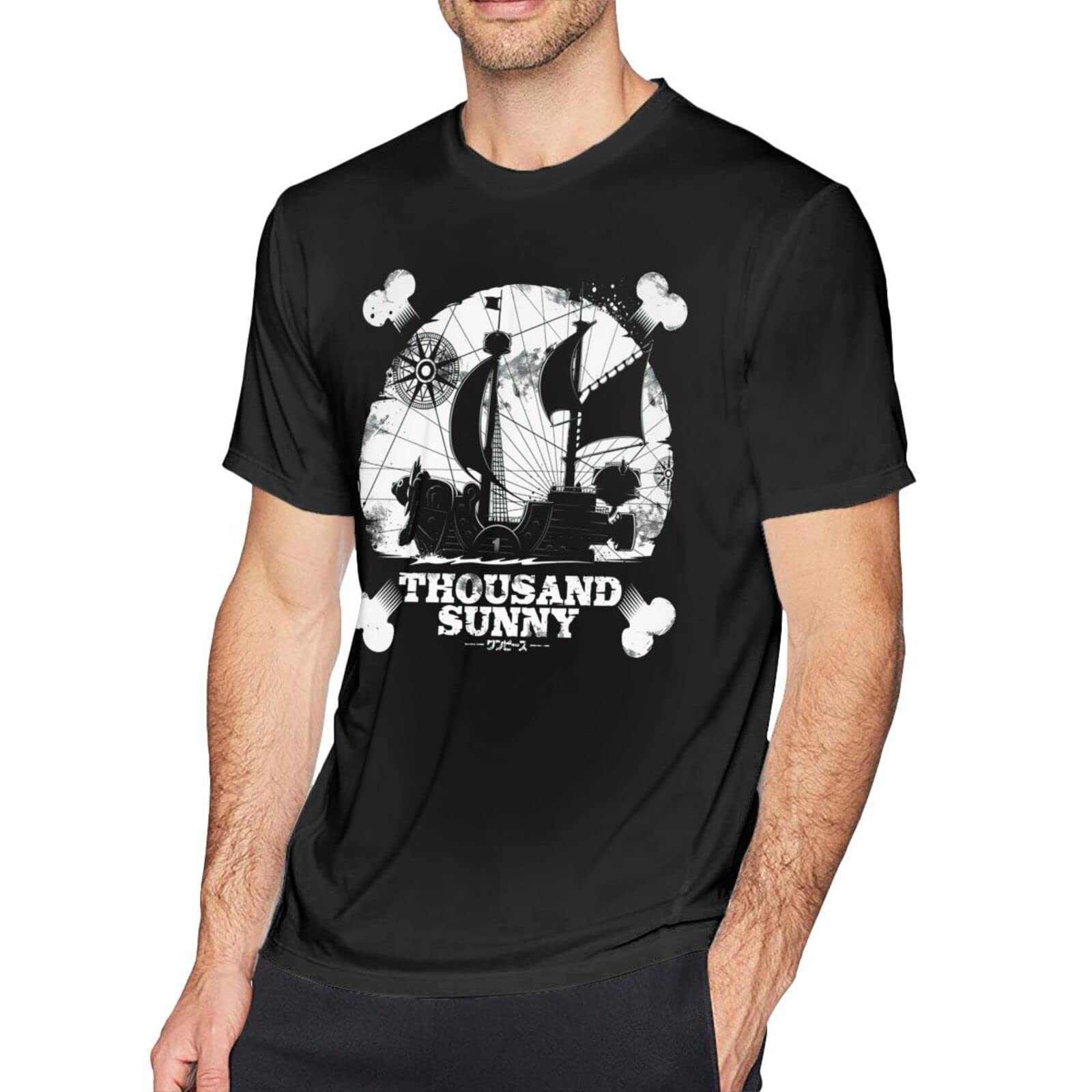 Anime Men's Short Sleeve T-Shirts - Custom Printed Crewneck Tee for Casual Wear & Cosplay | Trendy Graphic Anime Shirts for Everyday Outfits & Anime Conventions