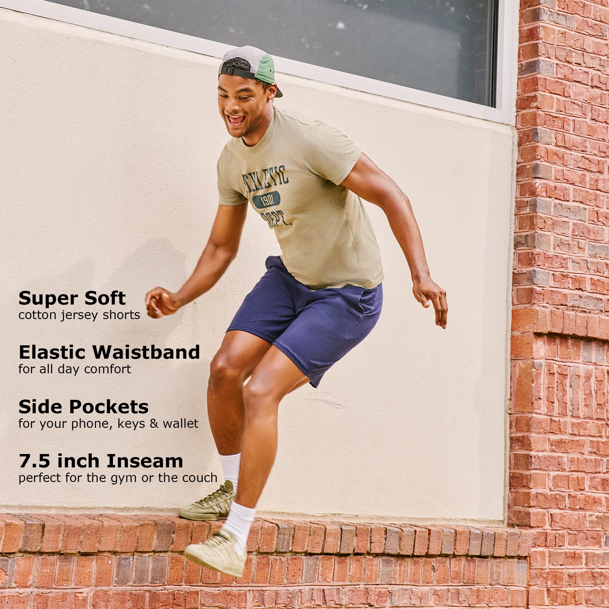 Hanes Men's Jersey Pocket Short Sleeve T-Shirt - Soft Cotton Comfort Fit Tee for Casual Wear, Gym & Everyday Use