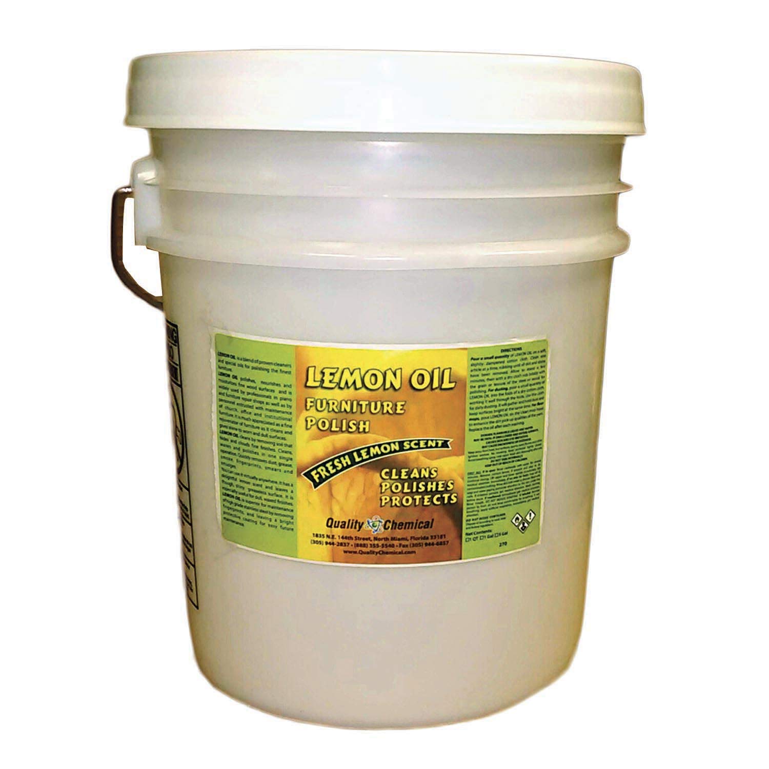 Premium Lemon Oil Furniture Polish with UV Protection - Natural Wood Cleaner & Polish for Cabinets, Tables & More - 640 oz (Pack of 1) - Ideal for Restoring Shine & Protecting Wood Surfaces at Home or Office