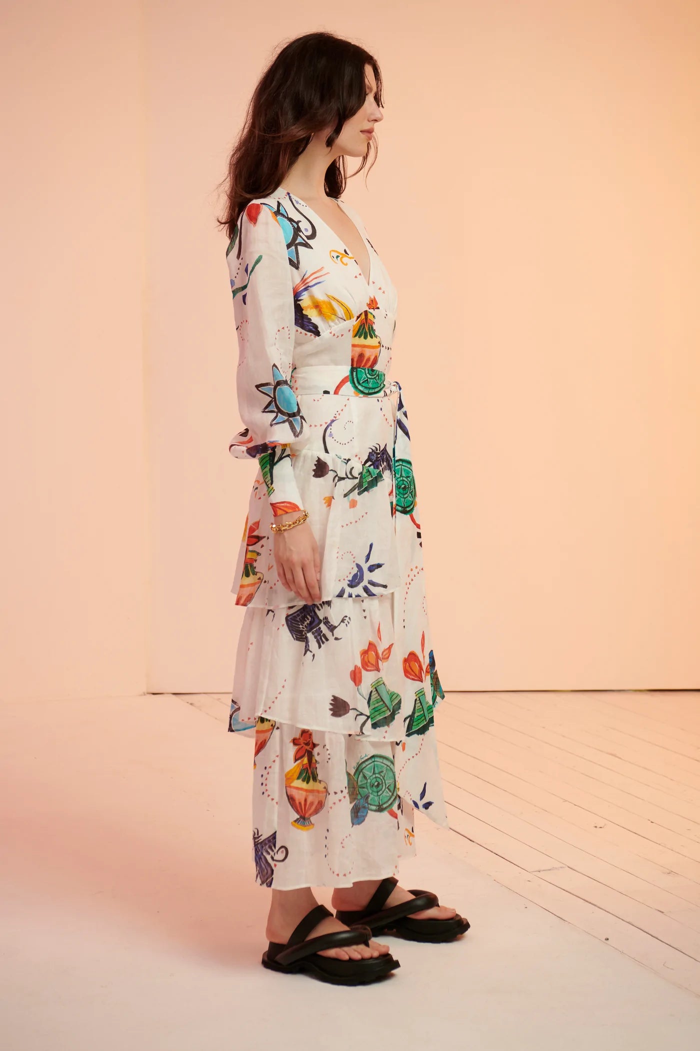 Cordia Women's Flowy Maxi Dress with Volume Sleeves - Elegant Boho Chic for Beach, Wedding & Summer Outfits
