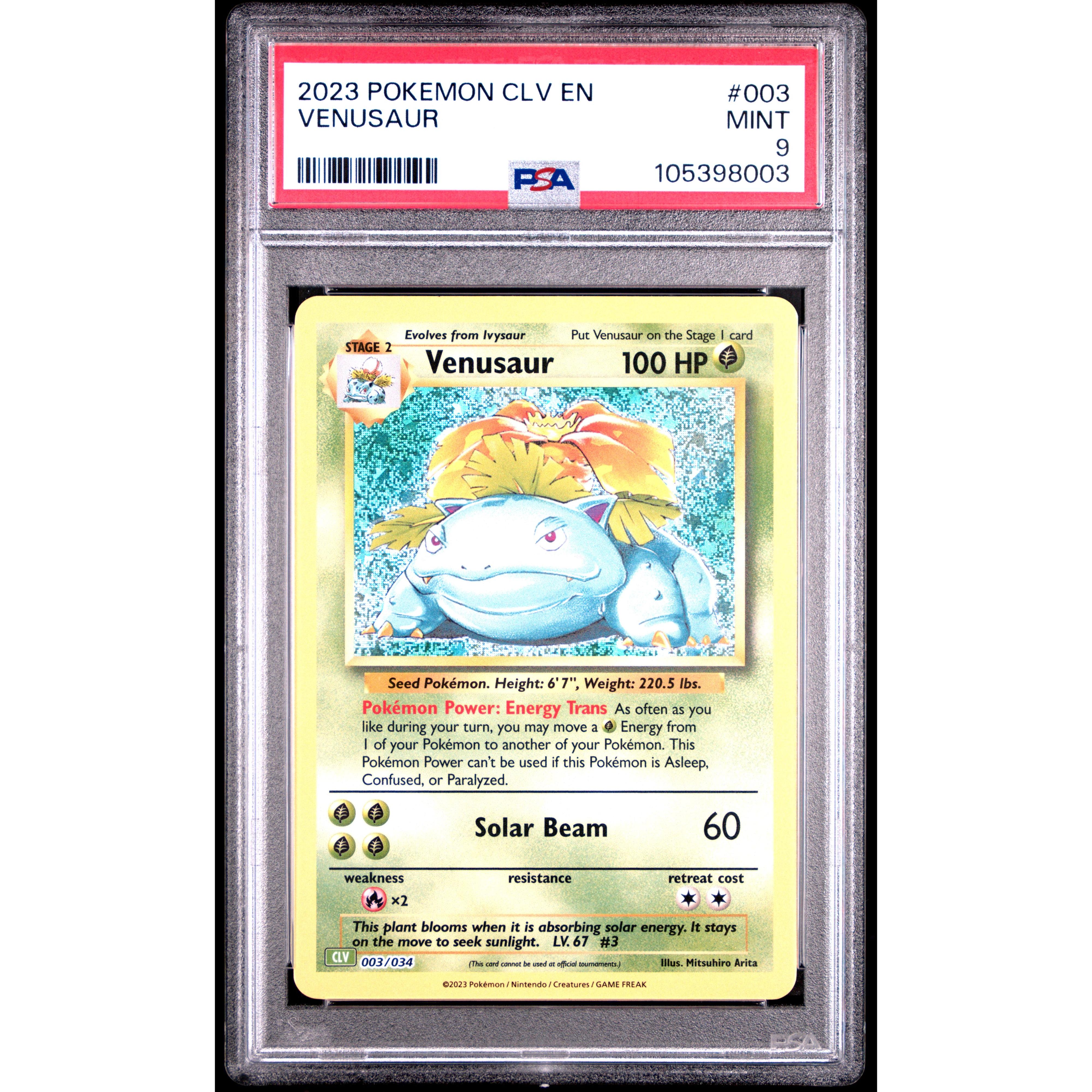 2023 Pokemon Classic Collection Venusaur 003/034 PSA 9 Graded Card - Rare Collectible for Pokemon Fans, Trading Card Game Players & Investment Collectors