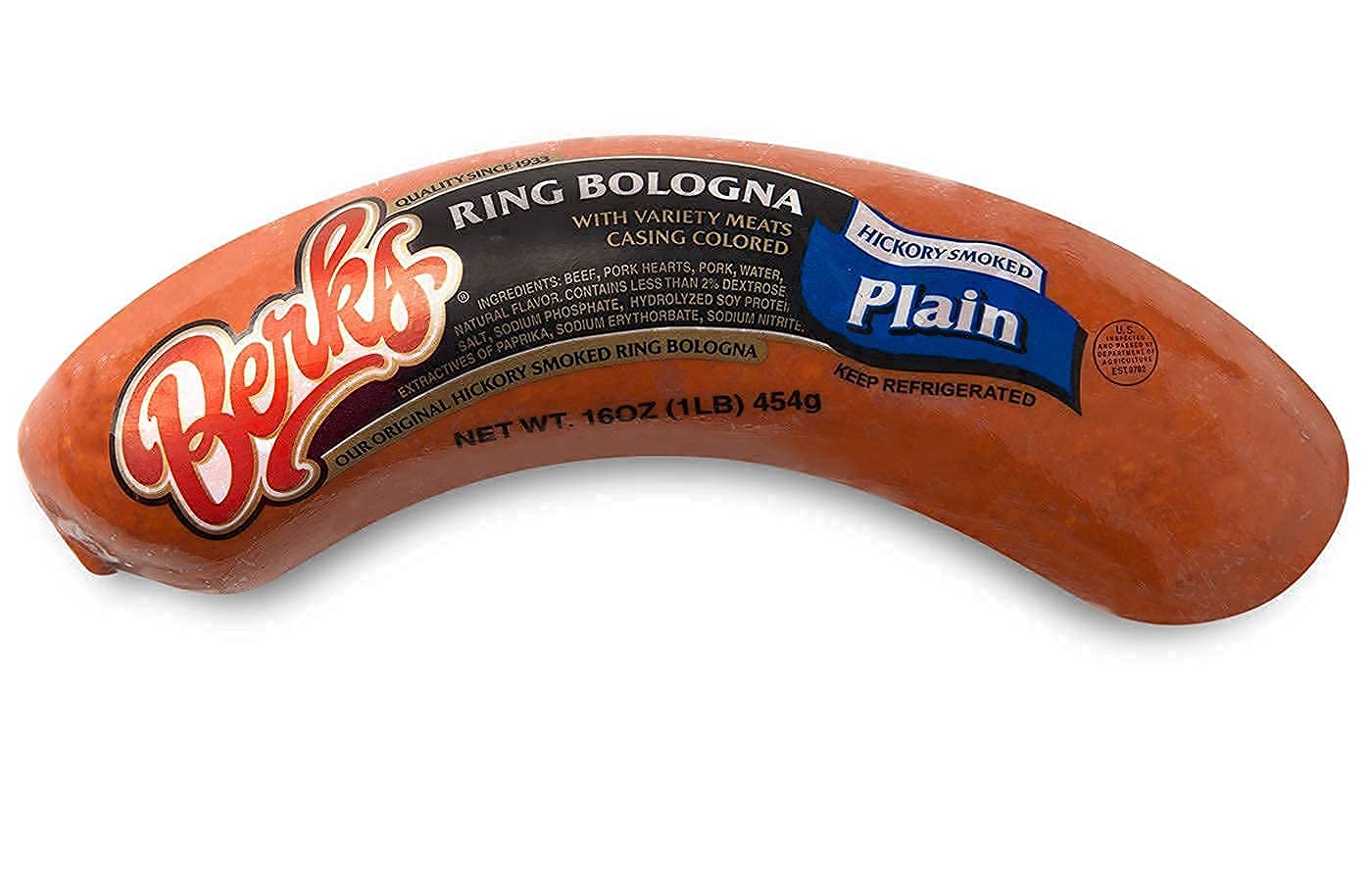 Berks Plain & Garlic Ring Bologna Variety Pack - 2 Pack (16 oz Each) | Premium Sausage for Sandwiches, Charcuterie Boards & Snacking | Perfect for Picnics, Parties & Quick Meals