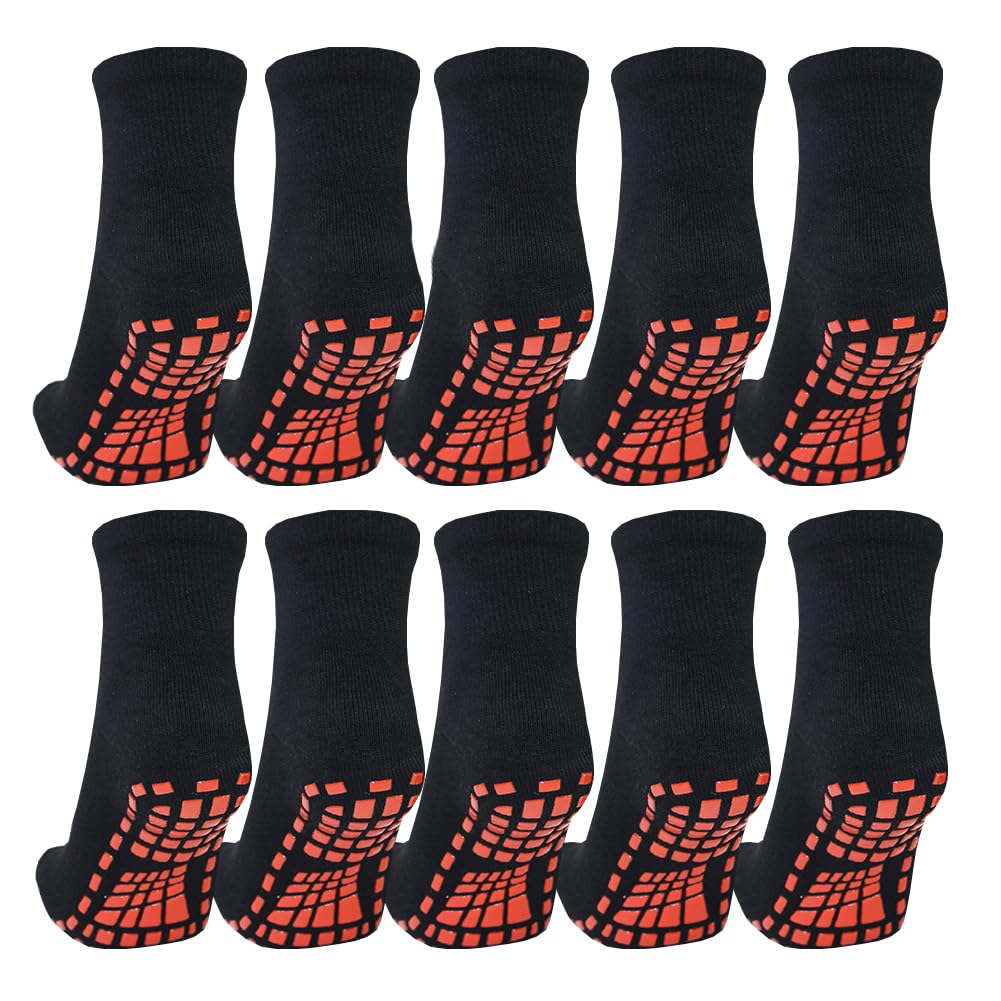 Non-Slip Toddler Socks with Grips - 10 Pack Baby Anti-Skid Socks for Boys & Girls - Perfect for Playtime, Trampoline, Gym & Indoor Activities