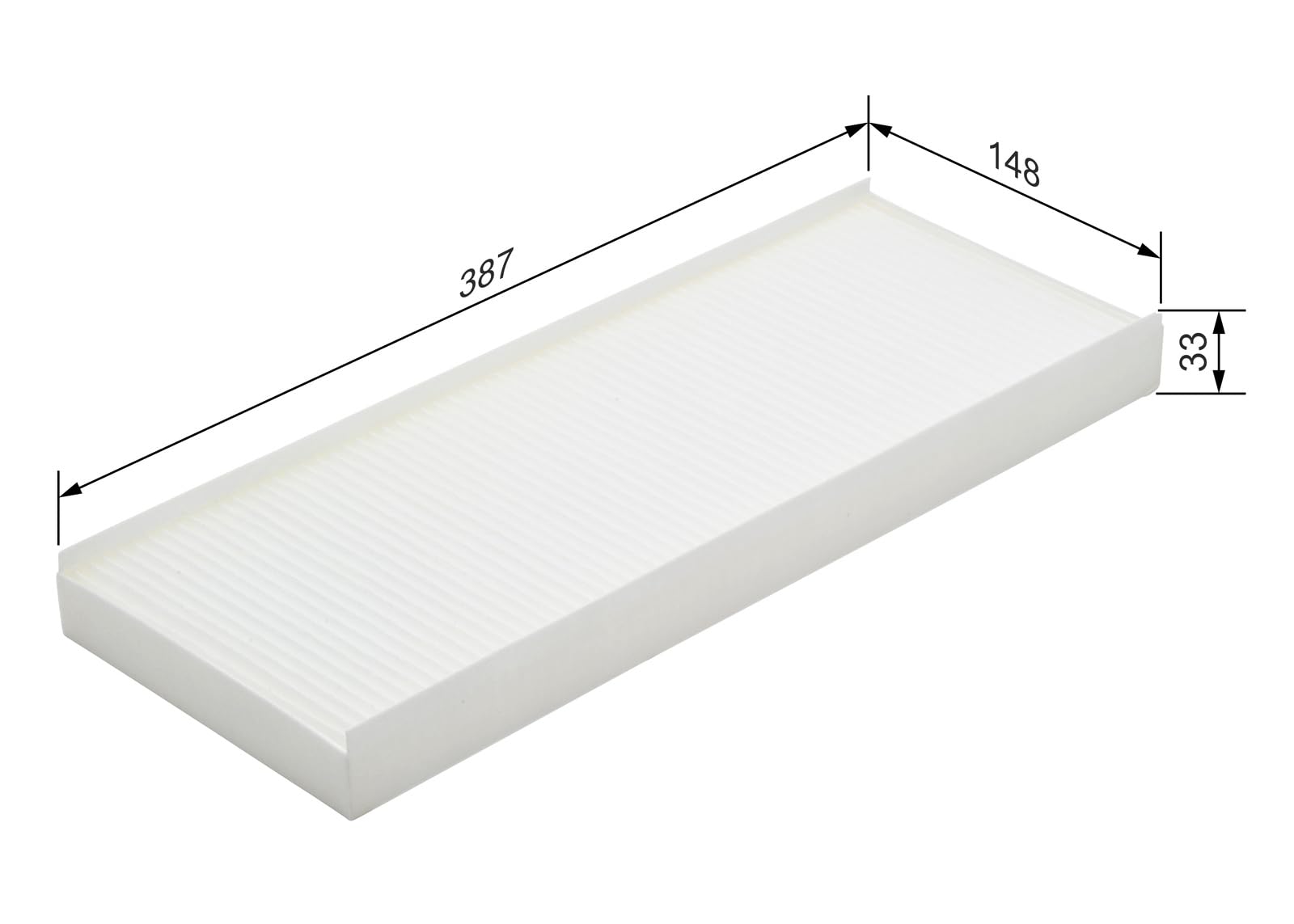 Bosch M2017 Standard Cabin Air Filter - Compatible with Multiple Vehicle Models | Improves Air Quality & Reduces Allergens in Your Car | Perfect for Allergy Sufferers & Clean Air Enthusiasts