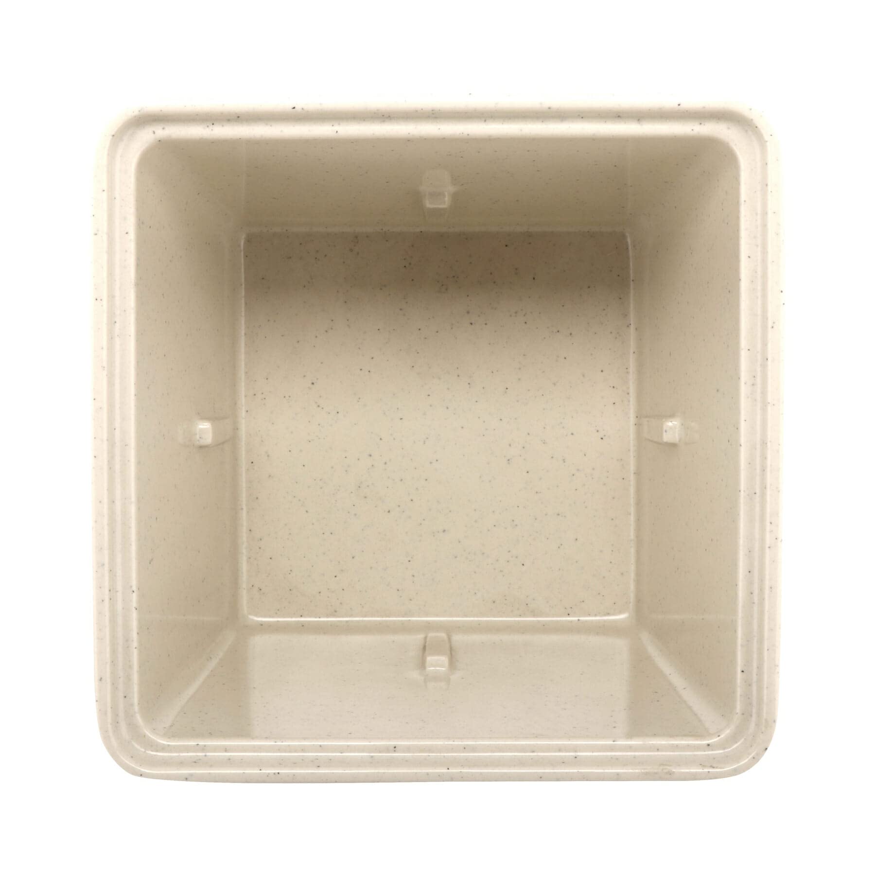 GET ML-149-IR 2 Quart Square Ironstone Food Storage Crock with Lid - Airtight Kitchen Container for Flour, Sugar, Coffee & Dry Goods Storage