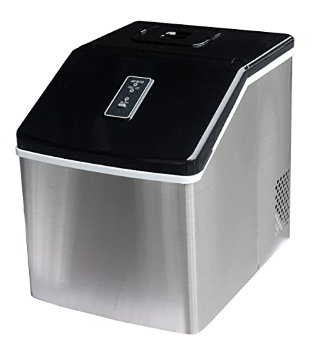 Portable Countertop Ice Maker Machine - Fast 15-Minute Ice Production (180g/24 Cubes) - Silver | Perfect for Home, Office, Parties & Outdoor Use