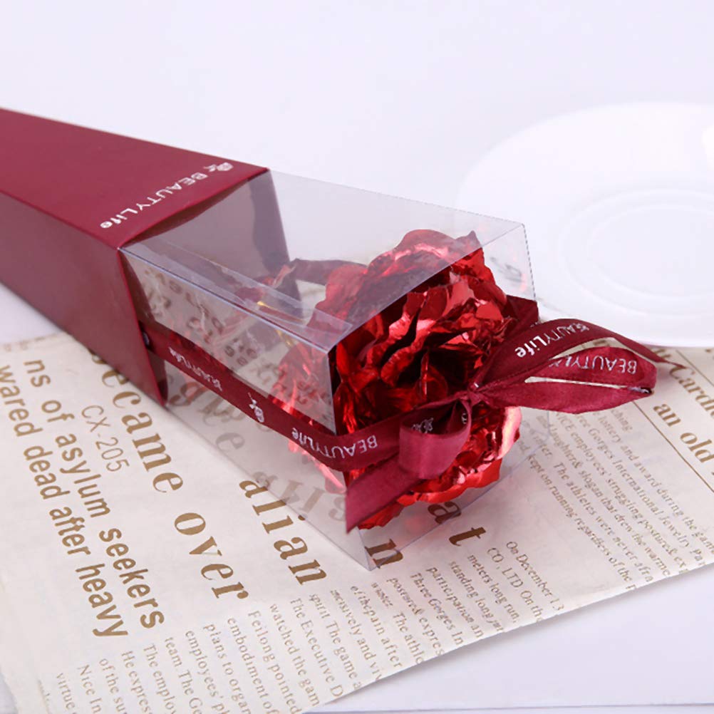 24K Gold Dipped Preserved Rose - Eternal Real Flower in Luxury Gift Box, Romantic Valentine's Day Present for Her, Anniversary & Wedding Gift, Perfect for Home Decor & Special Occasions