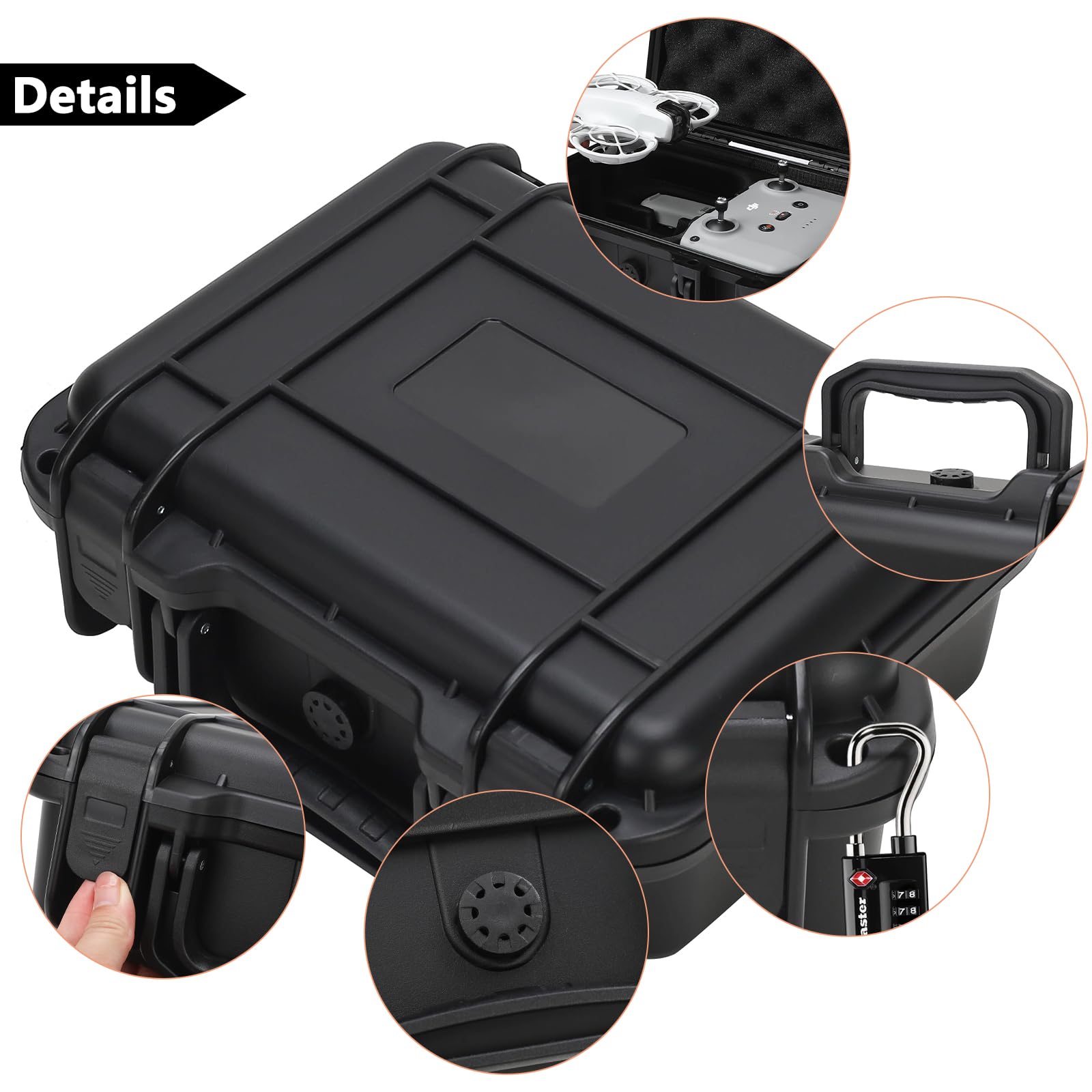 **DJI Drone Combo Waterproof Hard Case - Portable Protective Storage for RC-N3 Remote Controller, Batteries & Accessories | Travel, Outdoor & Adventure Use**