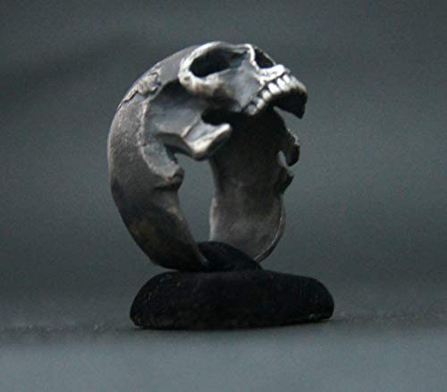 Handmade 925 Sterling Silver Skull Biker Jewelry - Gothic Punk Necklace for Men & Women - Perfect for Motorcycle Enthusiasts & Edgy Fashion