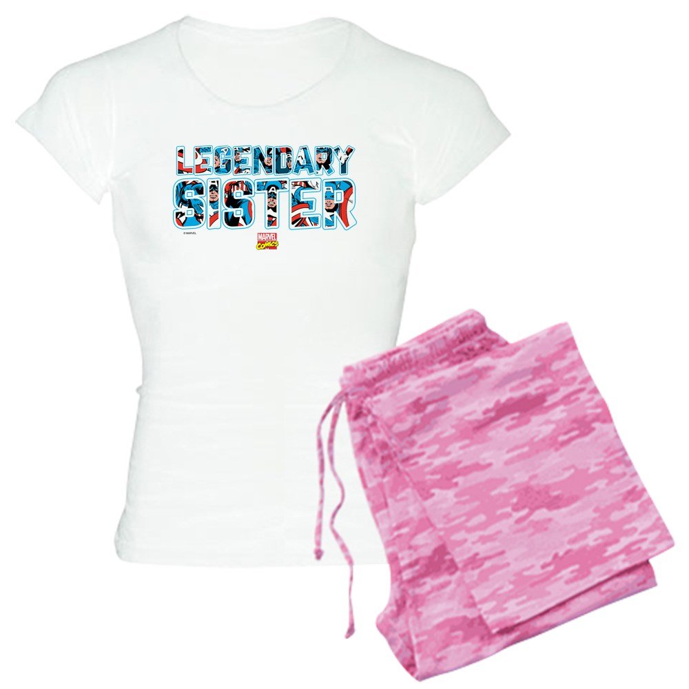 Captain America Sister Women's Lightweight Pajama Set - Soft Cotton Sleepwear for Women - Perfect for Marvel Fans, Lounge Wear & Cozy Nights