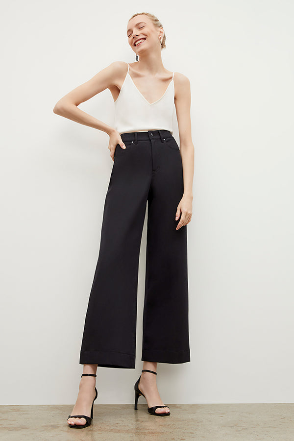Milo Wide Leg Eco-Friendly Jeans for Women - Sustainable Black Denim Pants - Perfect for Casual Wear, Office Outfits & Street Style Fashion