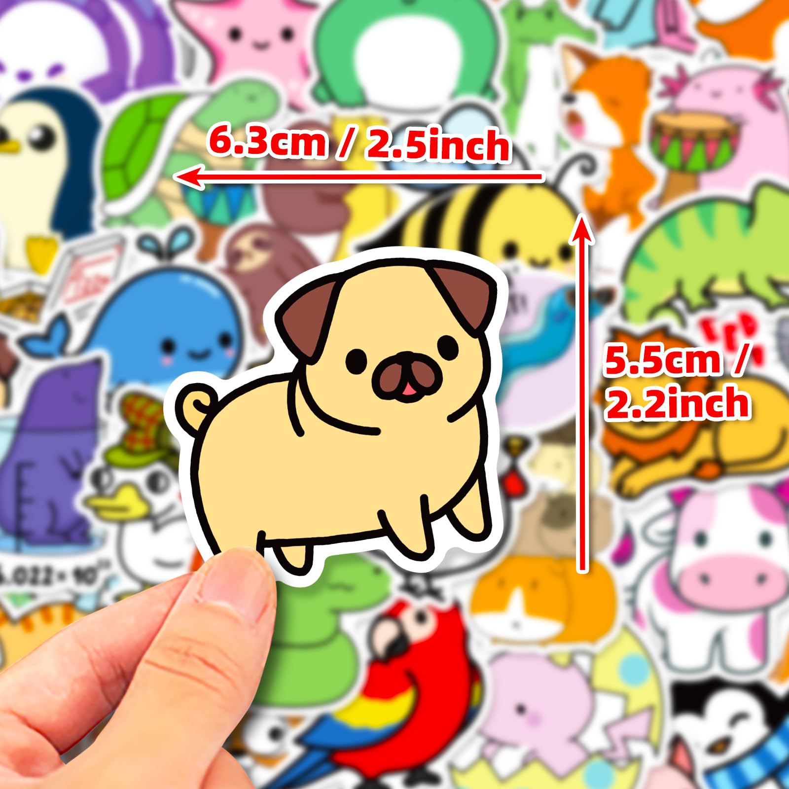200PCS Waterproof Vinyl Stickers for Kids & Adults - Cute Laptop, Water Bottle & Skateboard Decals - Durable Sticker Pack for School, Office & DIY Crafts