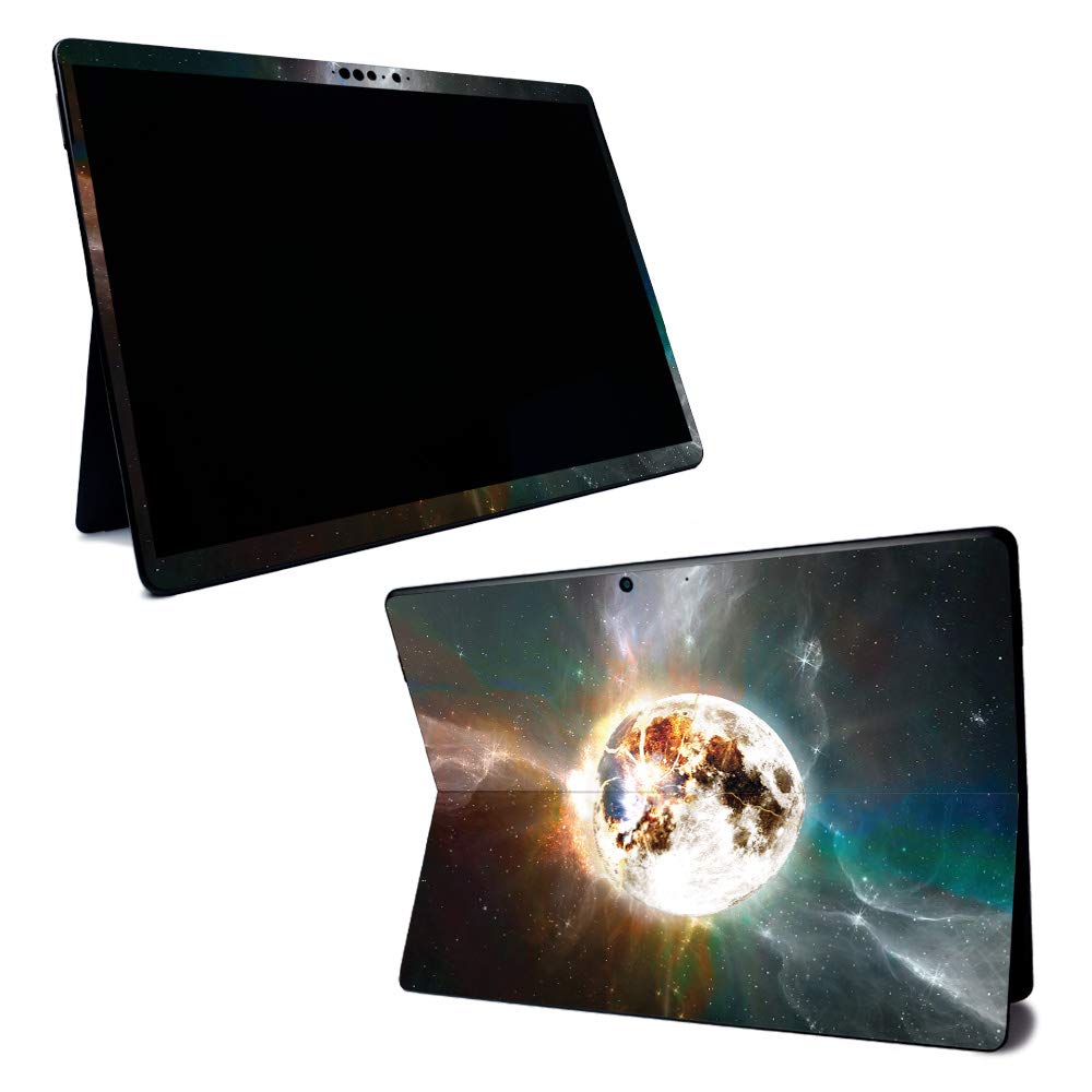 MightySkins Vinyl Decal Wrap Cover for Microsoft Surface Pro X - Moon Explosion Design | Protective & Durable Skin | Easy to Apply & Remove | Made in USA | Perfect for Work, Travel & Personalization