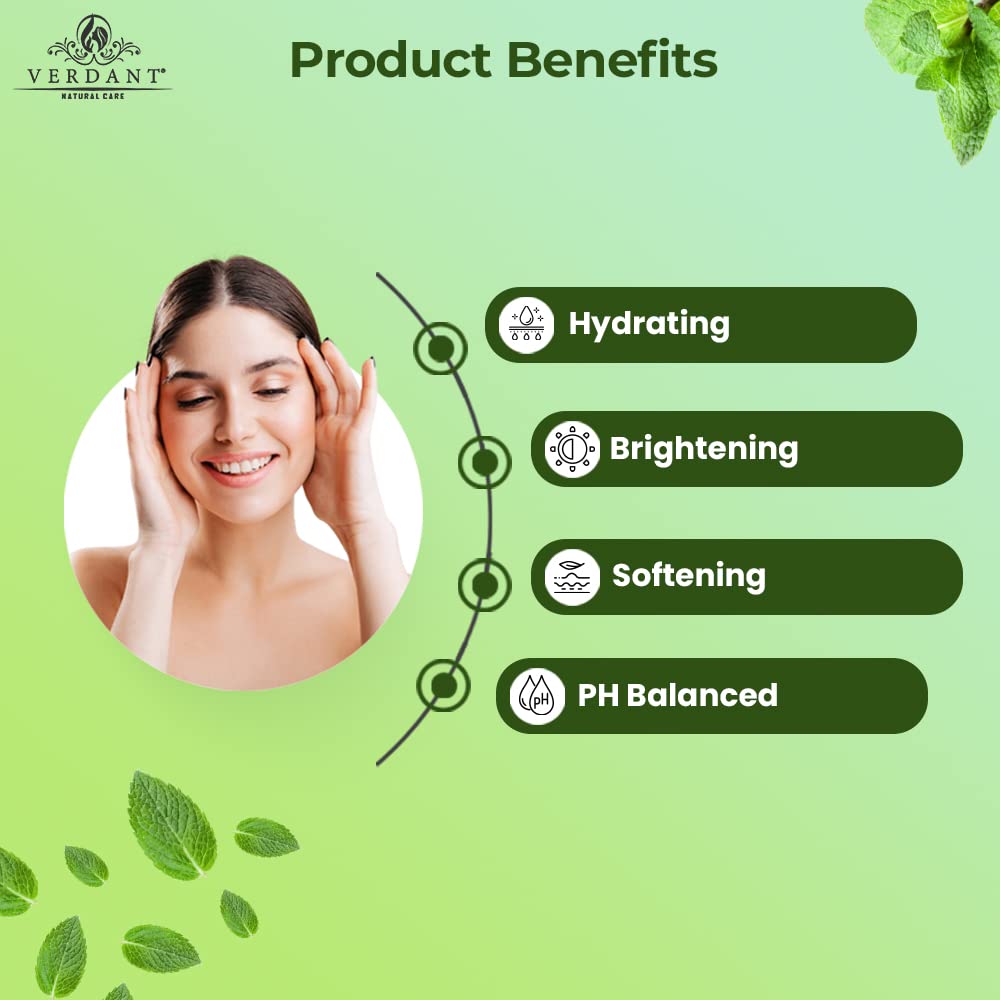 Verdant Mint & Vitamin C Toner for Glowing Skin | Pore Minimizing & Acne Control Facial Toner | Alcohol-Free, Paraben-Free, Silicone-Free | 200ml | Perfect for Daily Skincare Routine & Post-Workout Refreshment