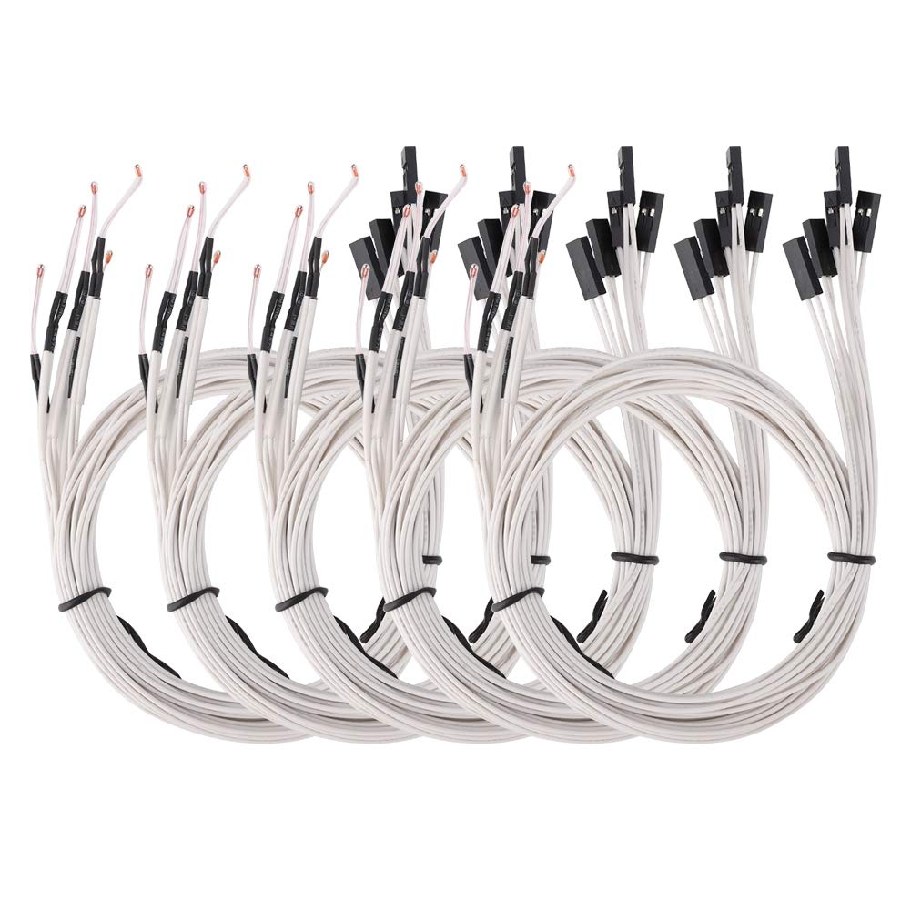 5PCS 100K 3950 Thermistor Temperature Sensor with Terminal for 3D Printer Heat Bed - High Precision 3D Printing Accessories | Perfect for Creality Ender 3, CR-10, Anet A8 Printers