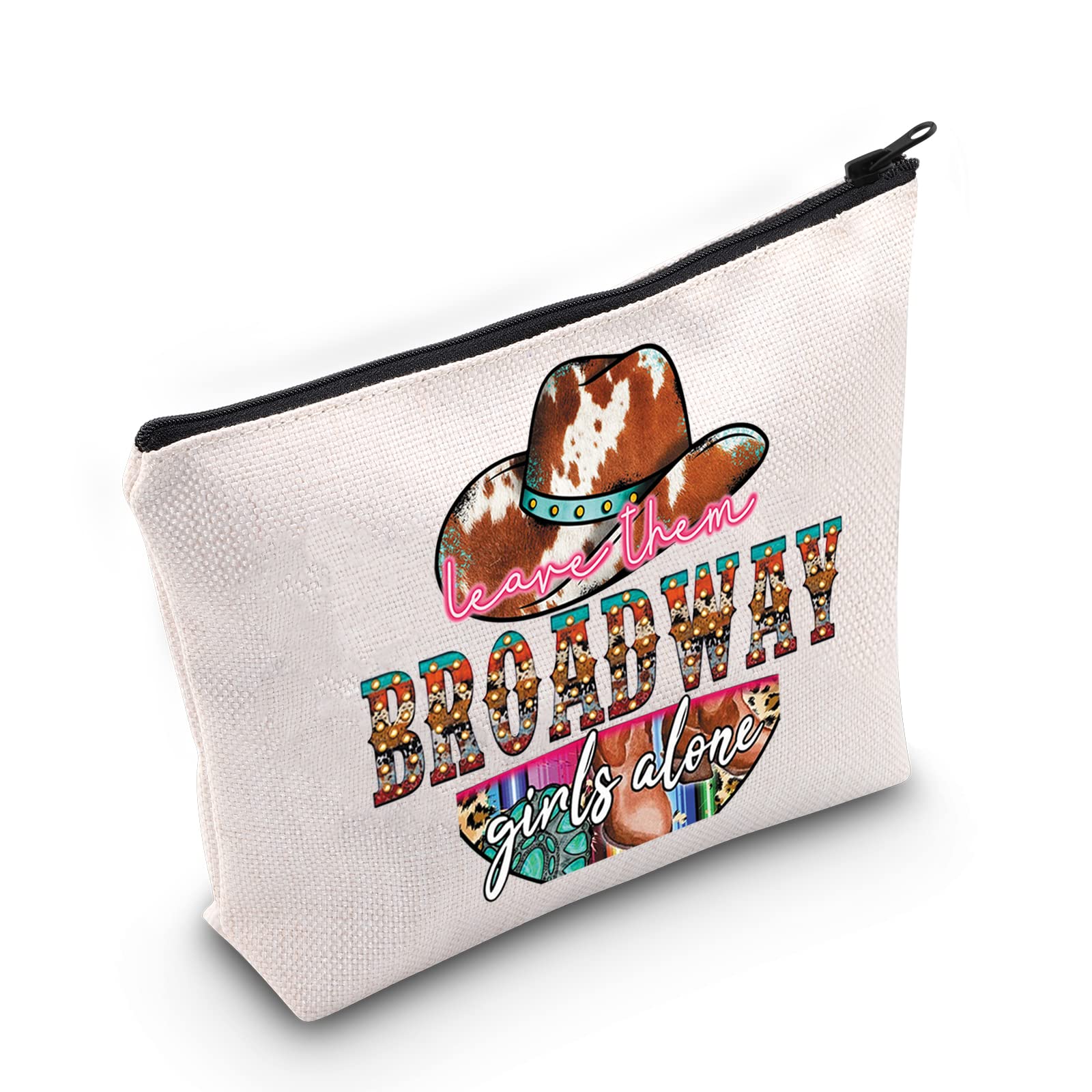 Country Music Themed Cosmetic Makeup Bag - Singer Fan Gift Zipper Pouch for Women | Perfect for Country Concerts, Music Festivals & Travel