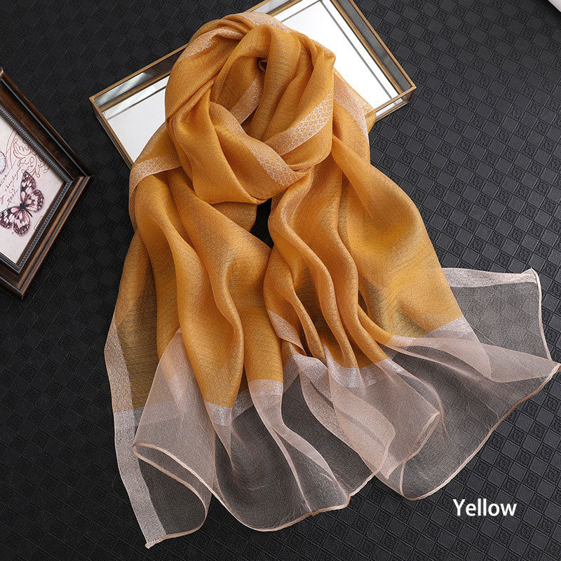 Premium Lightweight Mulberry Silk Scarves for Women - Soft Luxurious Shawls Wrap - Perfect for Travel, Office & Evening Events