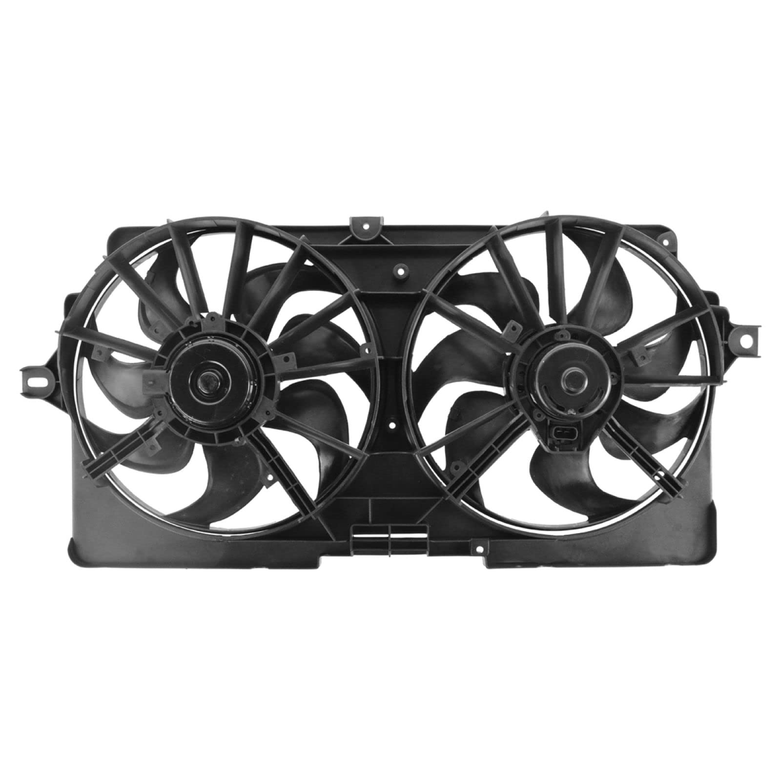 TRQ Radiator Dual Cooling Fan Assembly Compatible with 1999-2003 Buick Regal, Chevrolet Venture, Oldsmobile Intrigue, Pontiac Grand Prix - GM3115123 Replacement Part - Perfect for Engine Overheating Prevention & Summer Driving