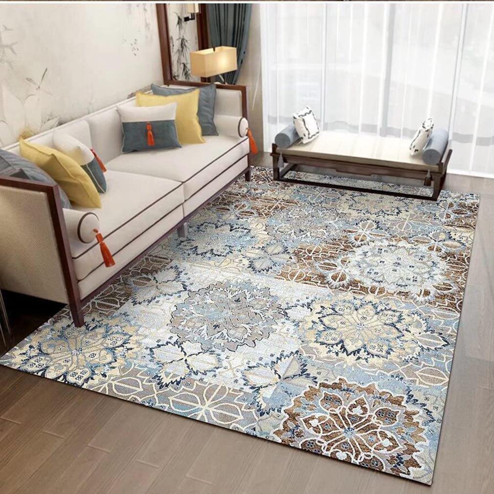 Ultra Soft Cozy Lamb Velvet Persian Area Rug - Luxury Indoor/Outdoor Carpet for Living Room, Bedroom, Bathroom - Bohemian Distressed Runner Rug (1.3' x 2') - Perfect for Home Décor, Door Mat & Cozy Spaces